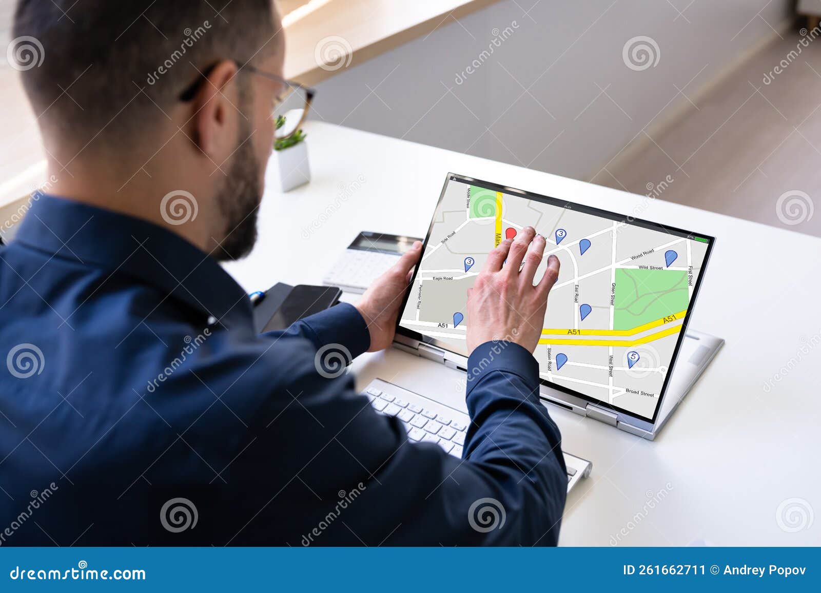 Online GPS Location Map Search Stock Image Image of laptop, browsing