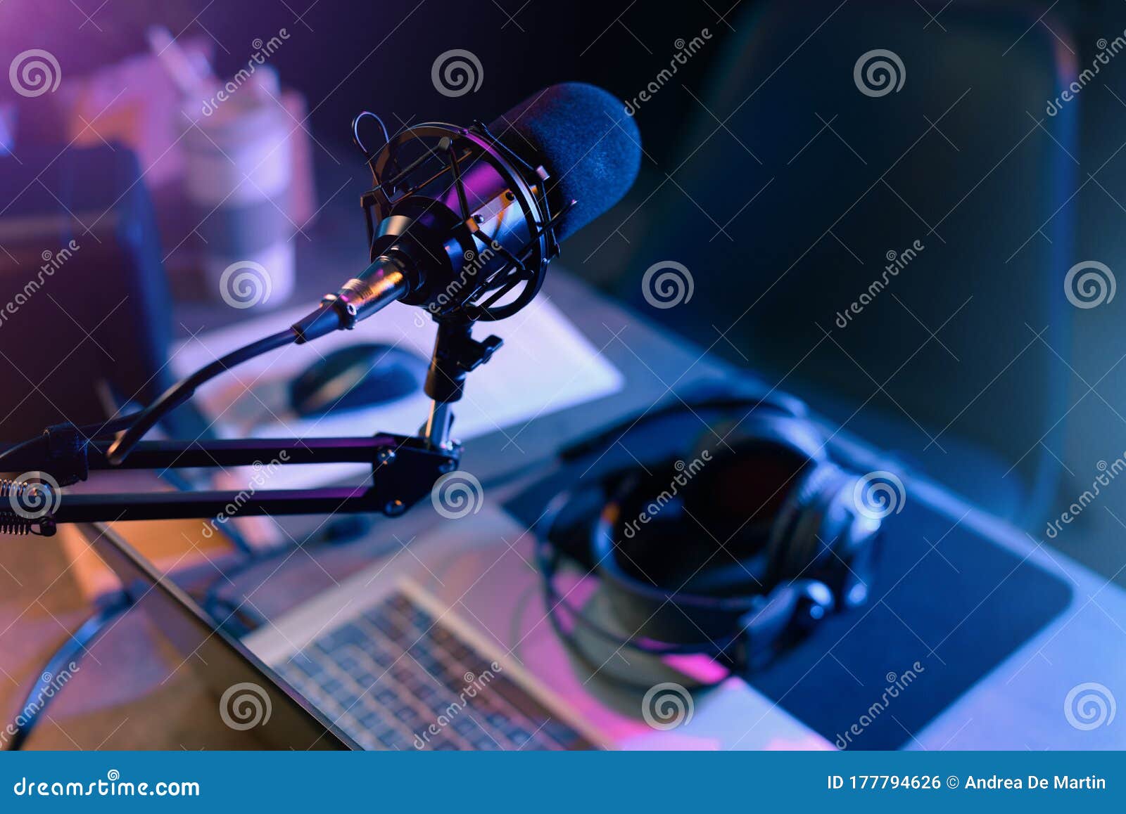 online live radio studio desk