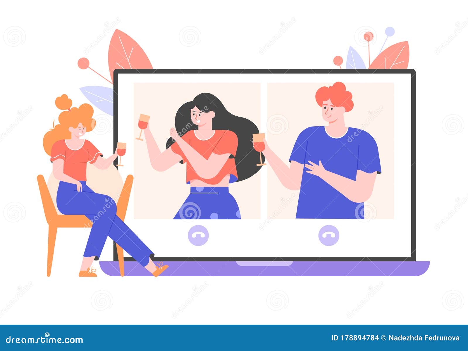 Celebrating Zoom Call Stock Illustrations – 176 Celebrating Zoom Call