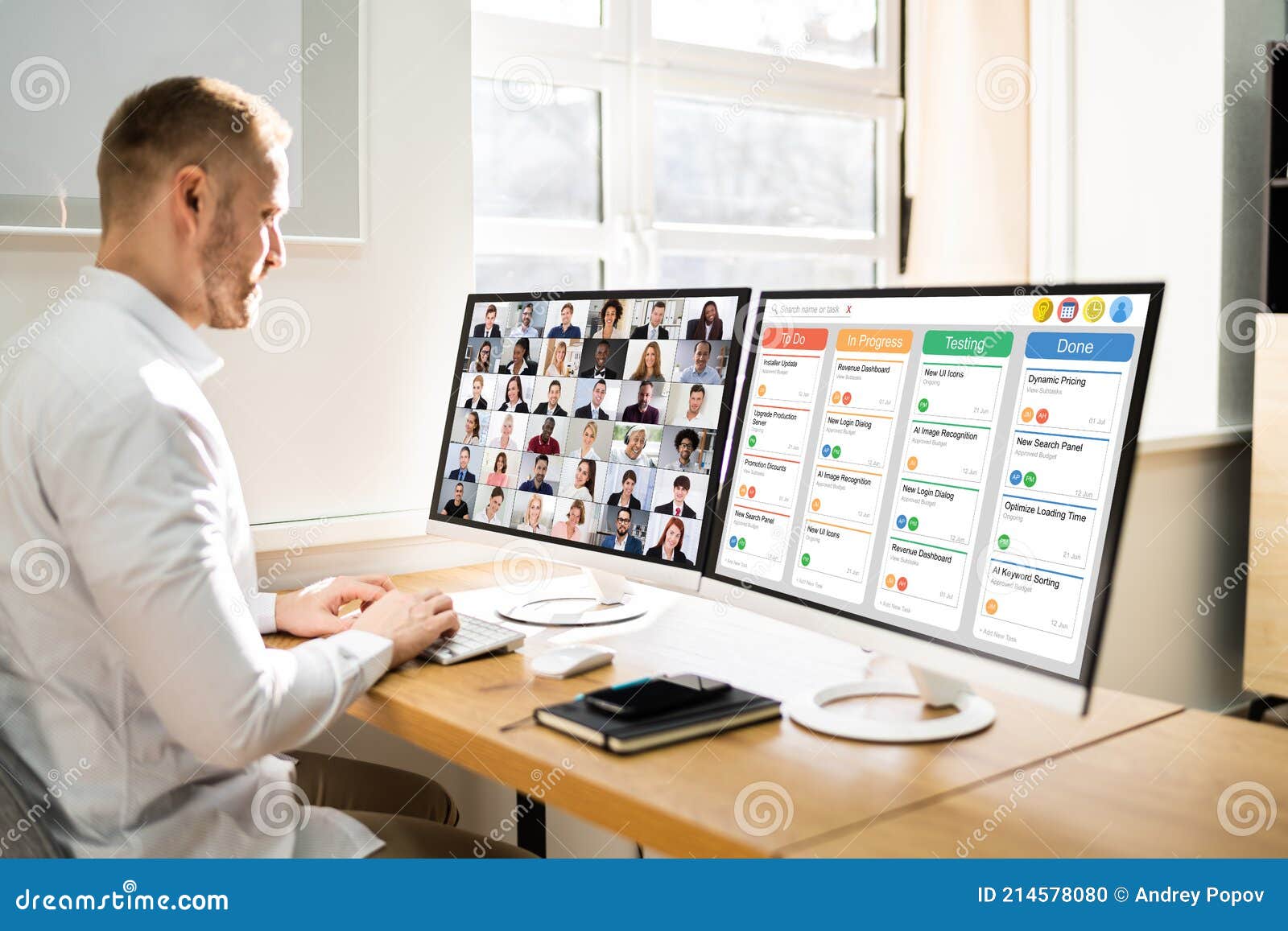 online remote video conference webinar call