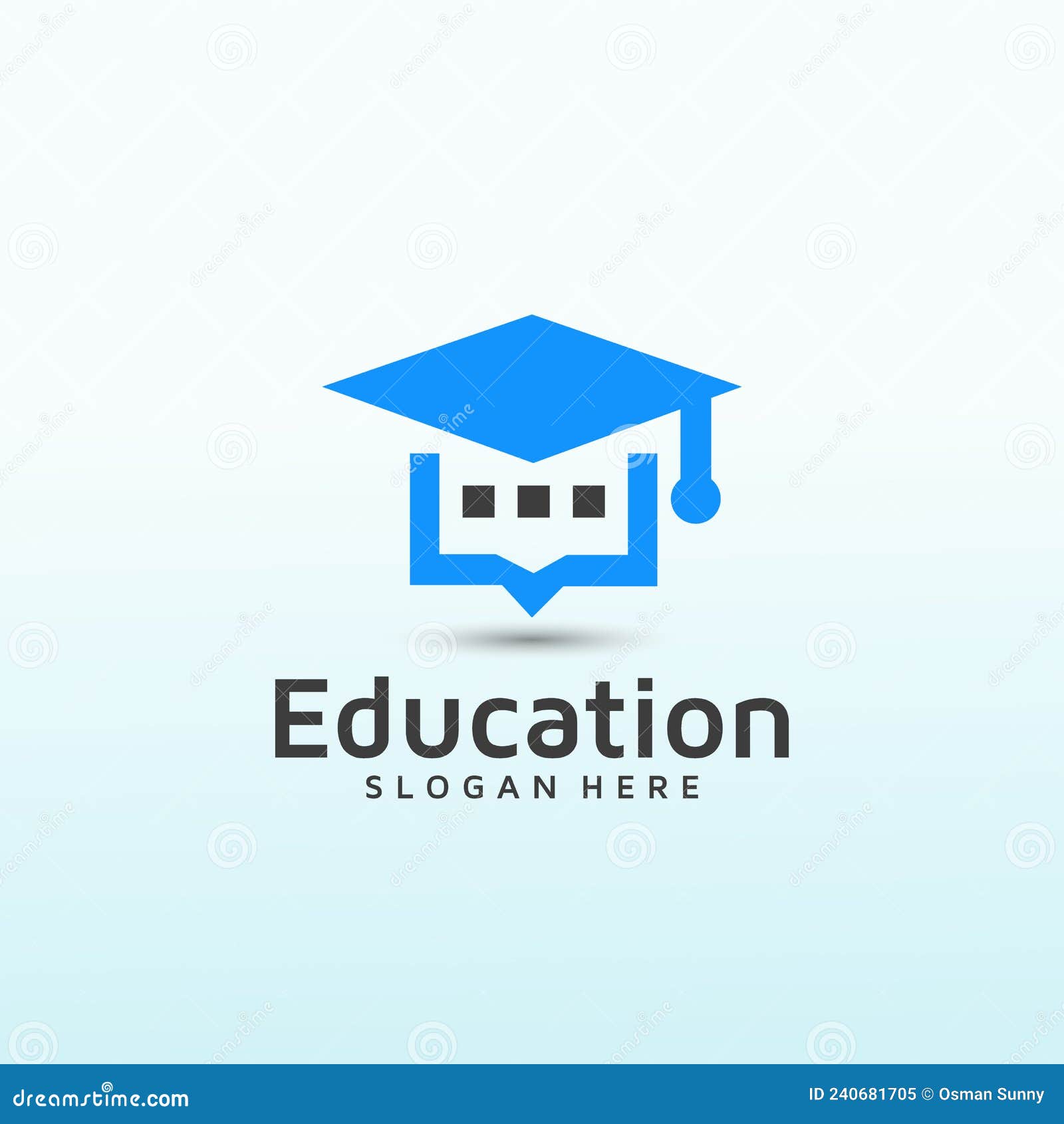 An Online School that Teaches Students Logo Design Stock Vector