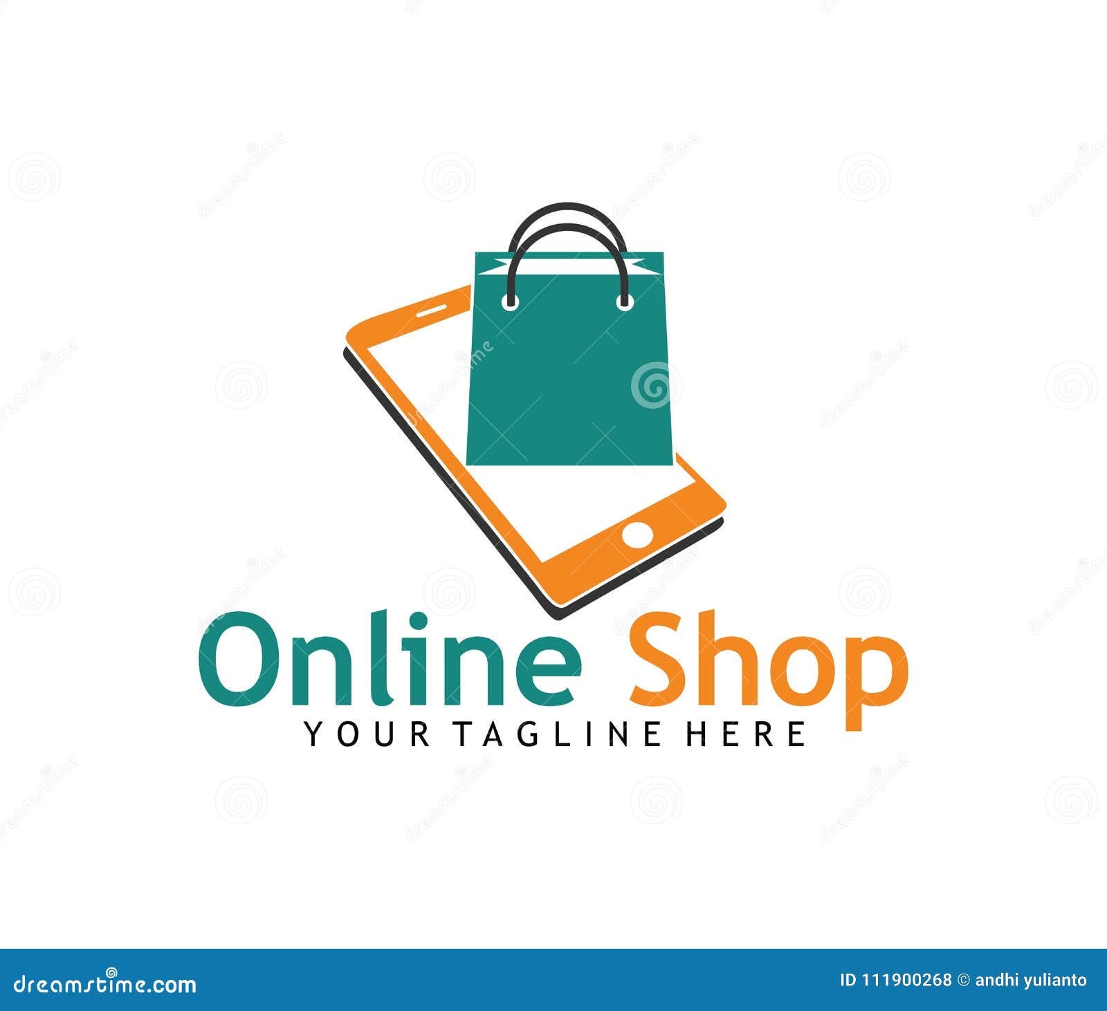 Online Shop Application Icon Shopping Bag Vector Logo Design Stock ...