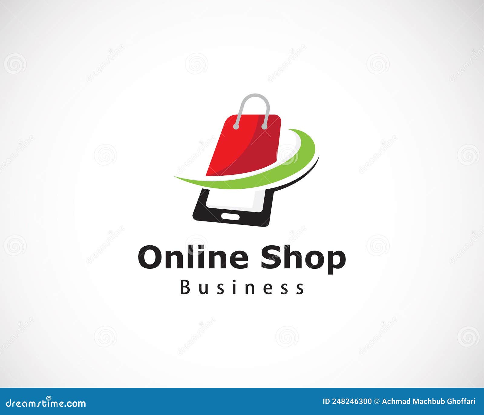 Online Shop Logo Design Creative Mobile Phone Concept Food Delivery