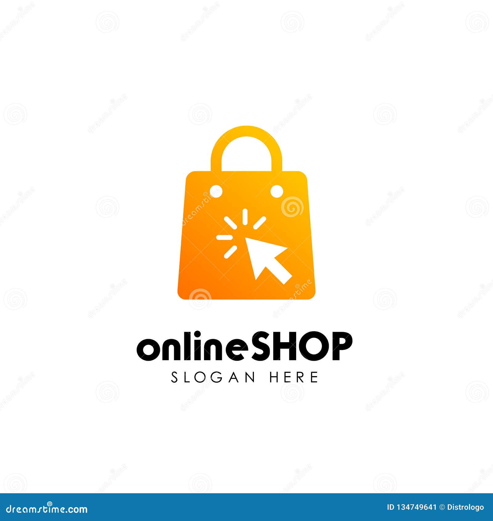 Online Shop Logo Design Vector Icon. Shopping Logo Design Stock Vector ...