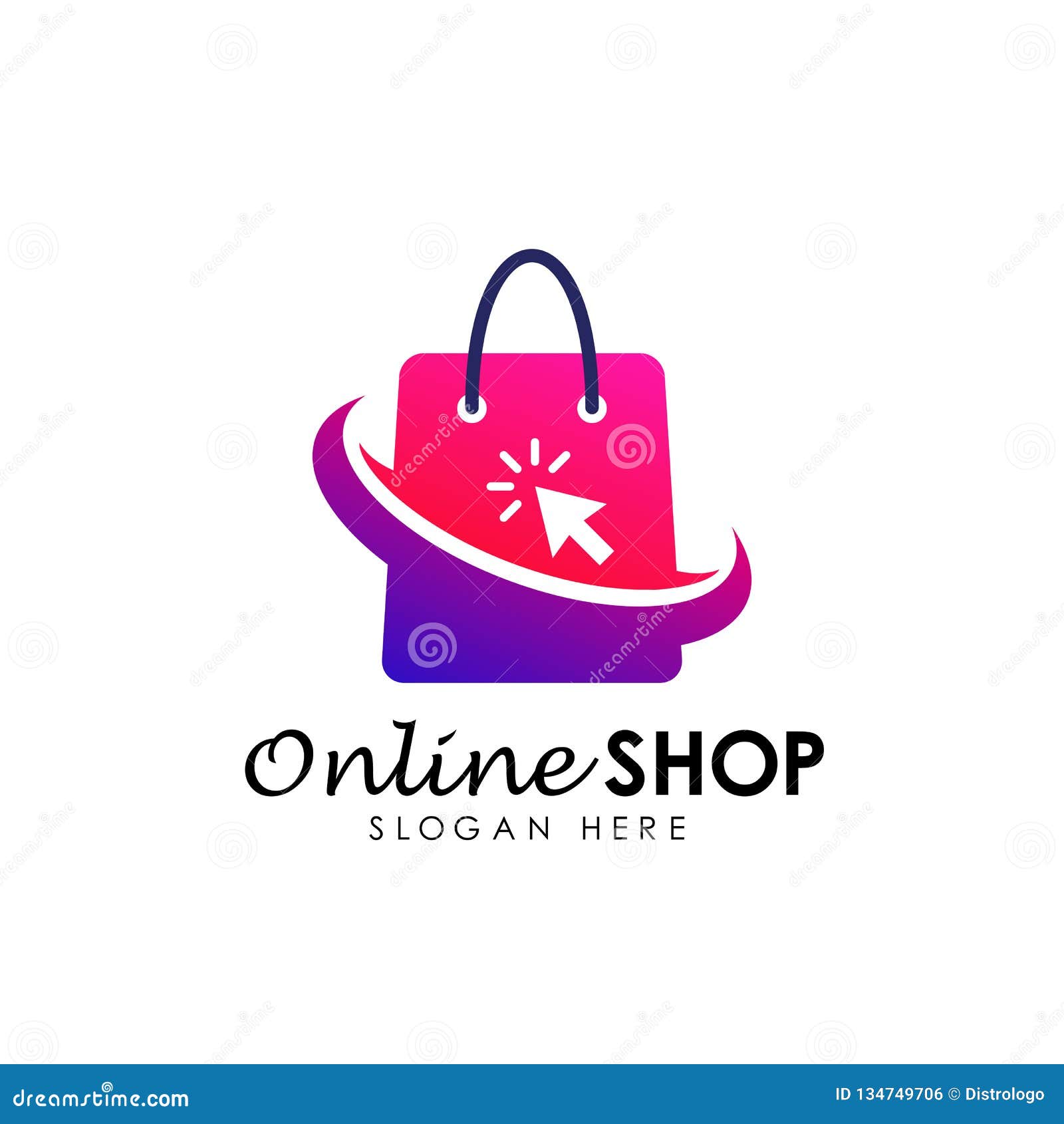 Online Shop Logo Design Vector Icon. Shopping Logo Design Stock ...