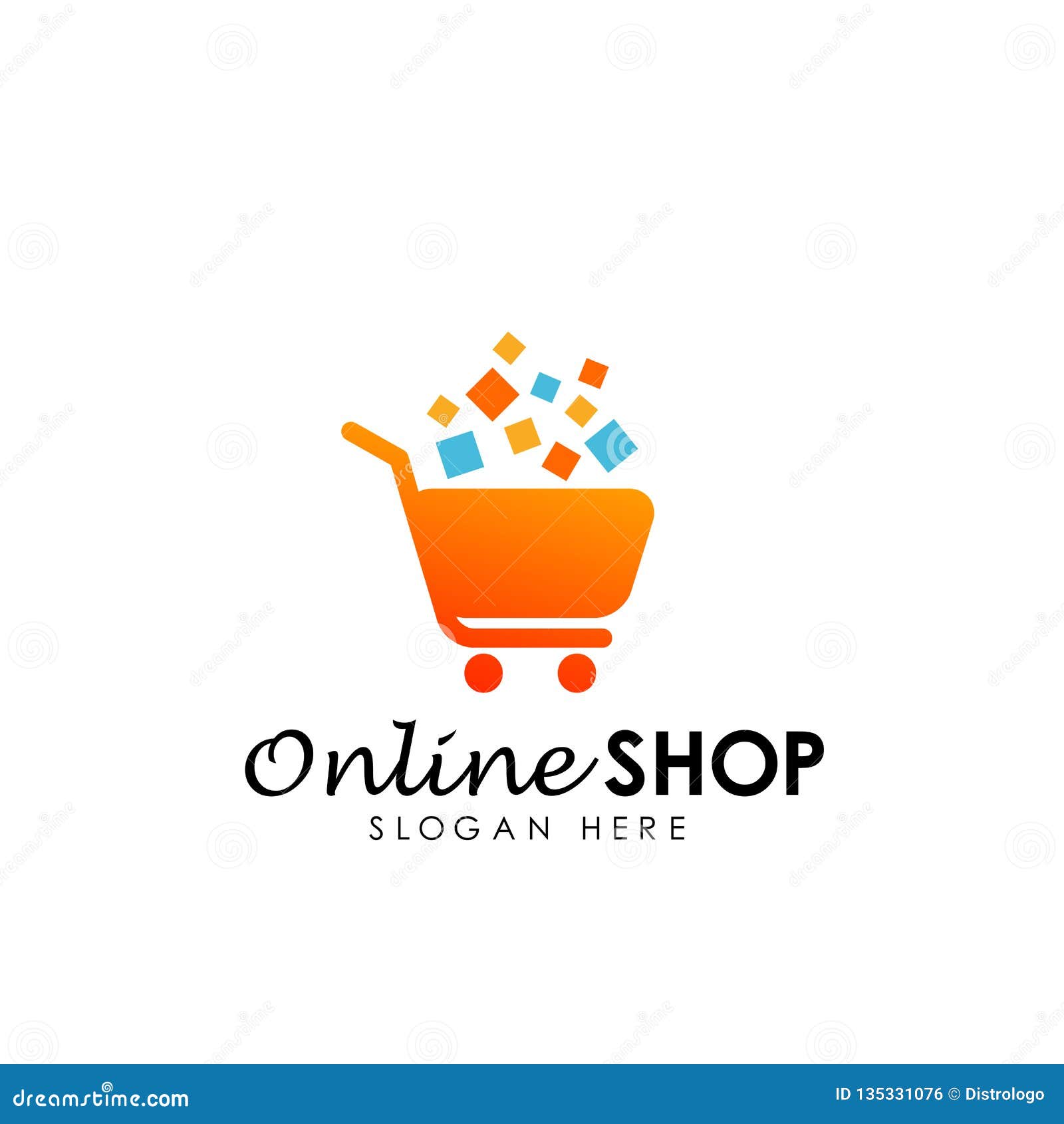 Online Shop Logo Design Vector Icon. Shopping Logo Design Stock ...