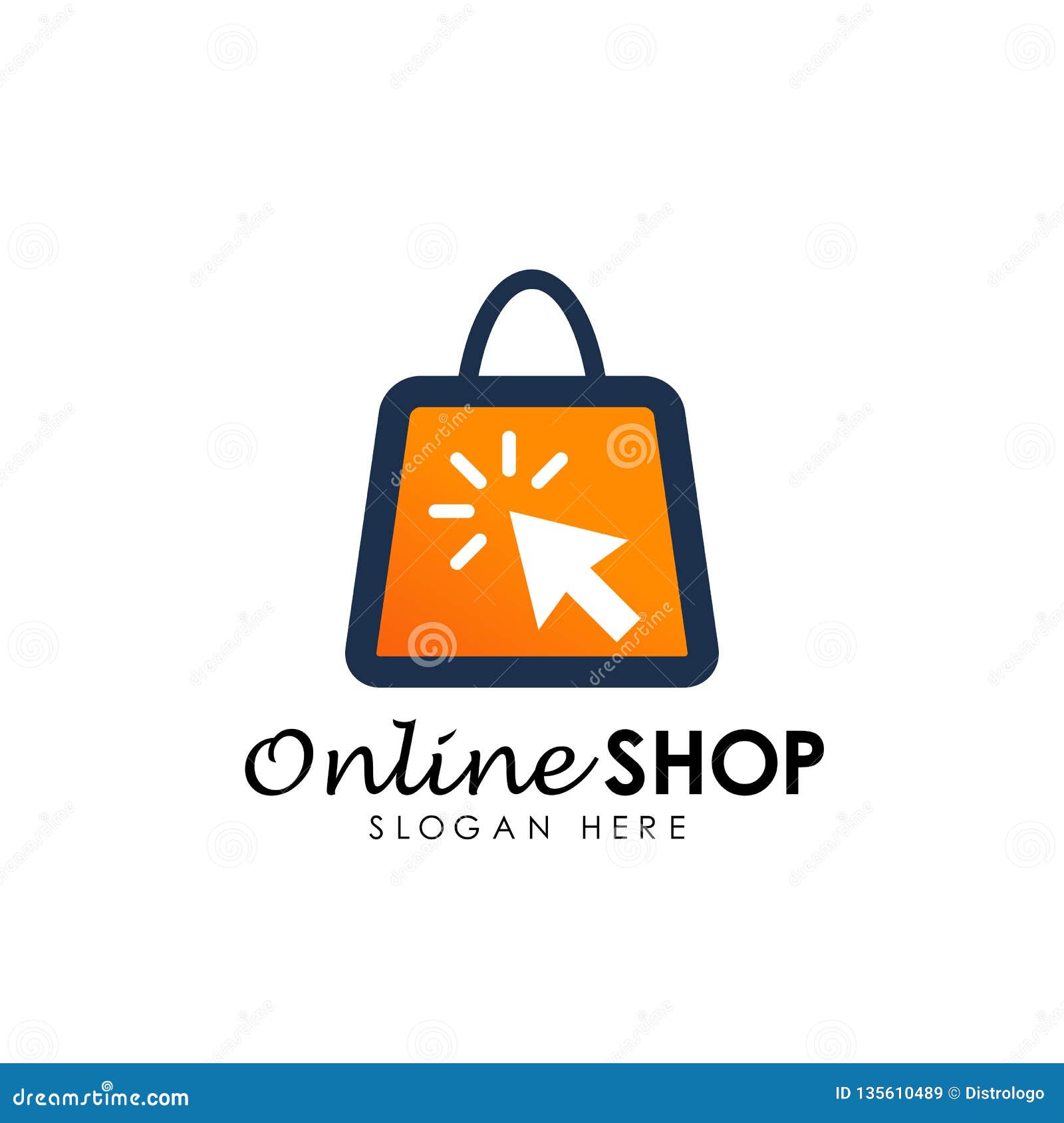 Online Shop Logo Design Vector Icon. Shopping Logo Design Stock ...