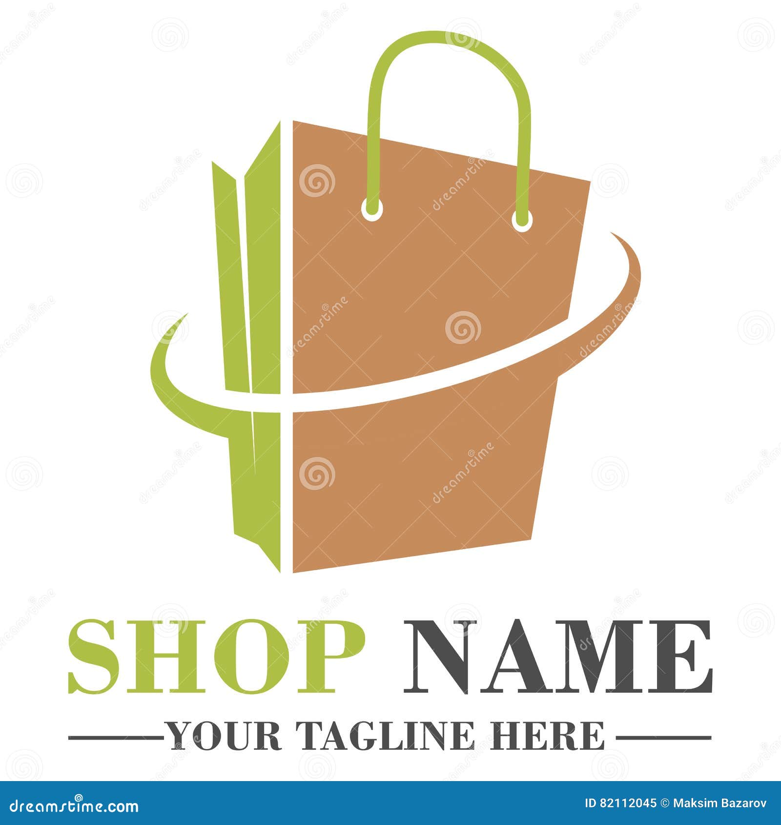 Online Shop Logo Template Design Stock Vector Illustration Of