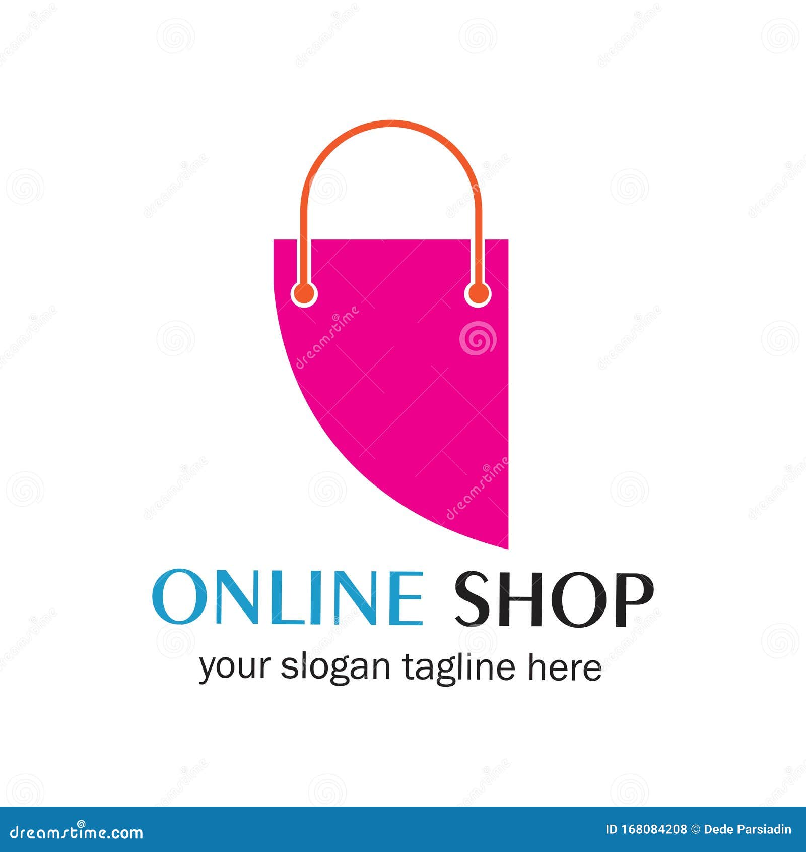 Online Shop Logo Vector Icon Illustration Template Design Stock Vector ...