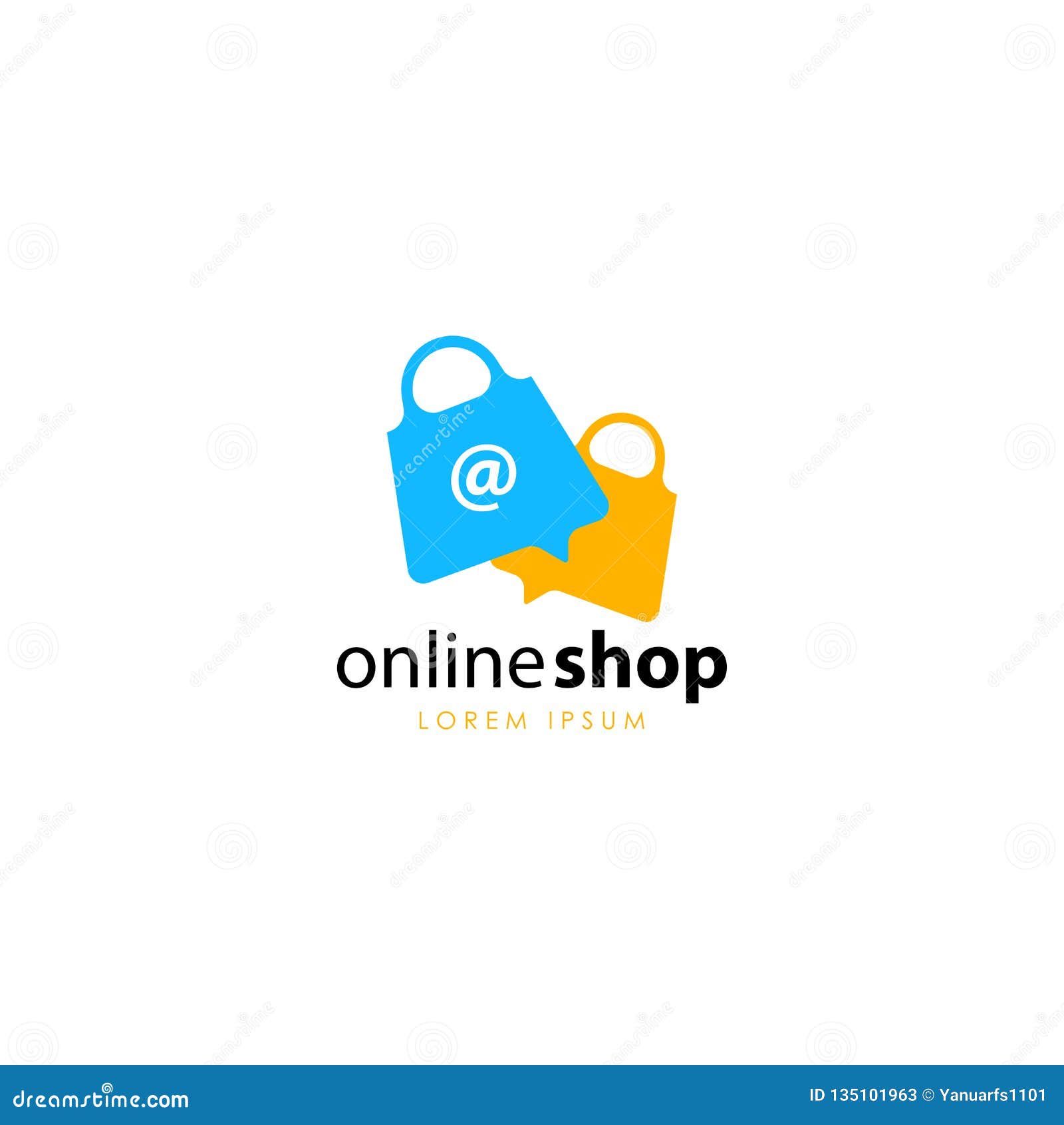 Online Shop Logo Vector. Online Shopping Logo Template Stock ...