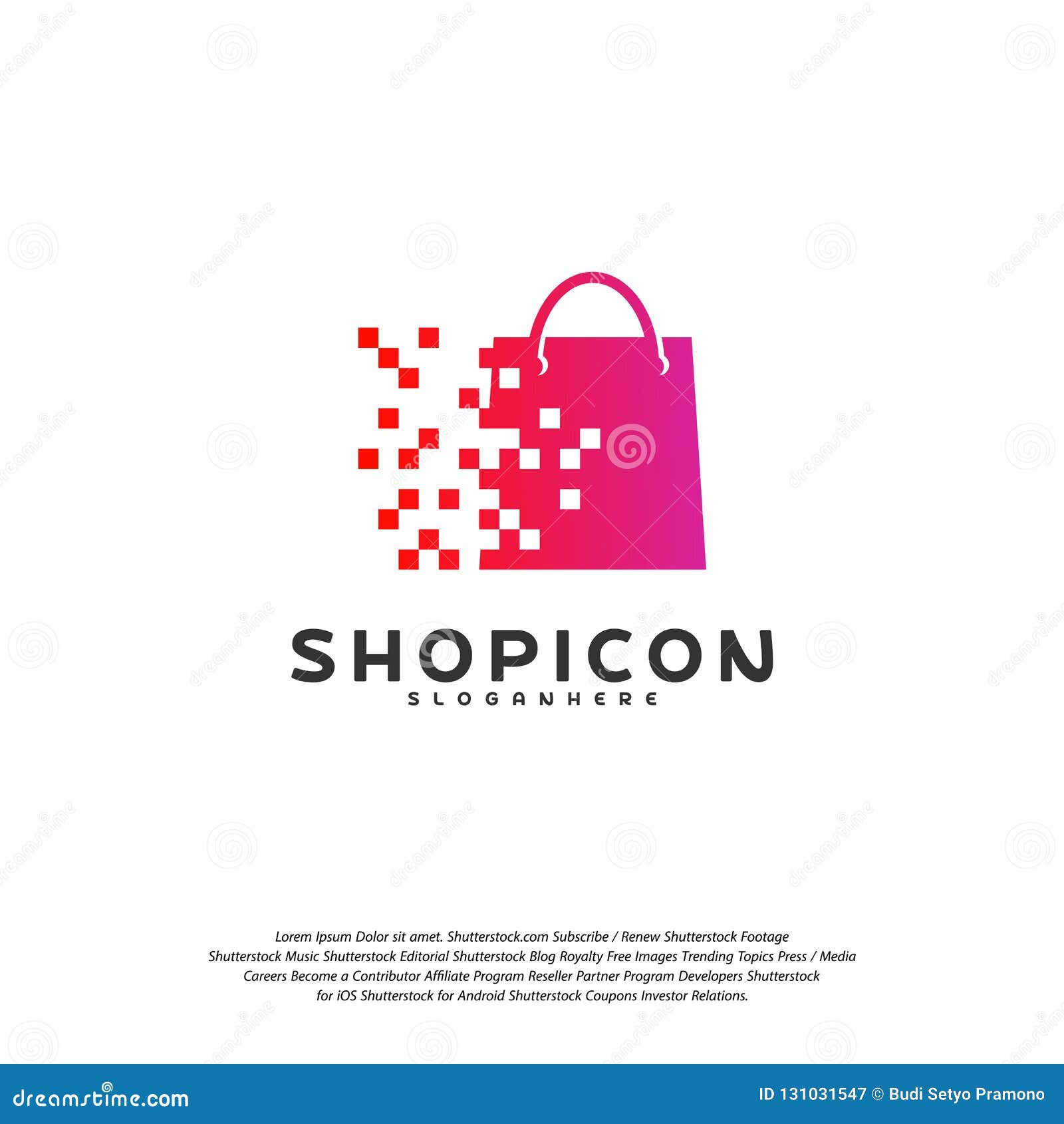 Online Shop Store Market Logo Template Design Vector, Pixel Shop ...