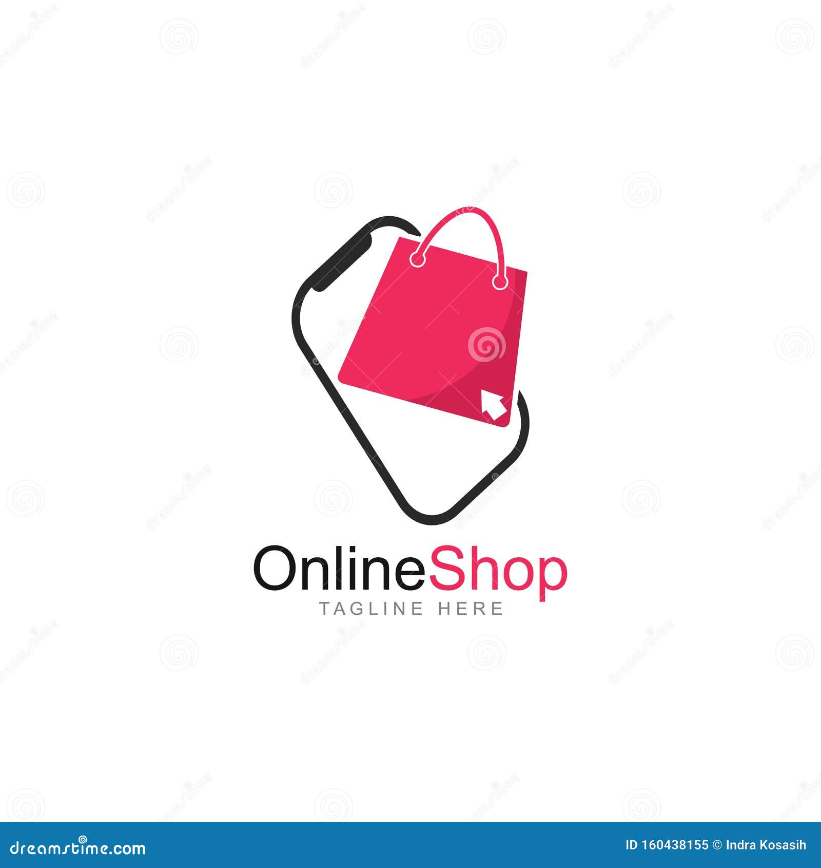 Online shop vector logo stock vector. Illustration of logotype ...