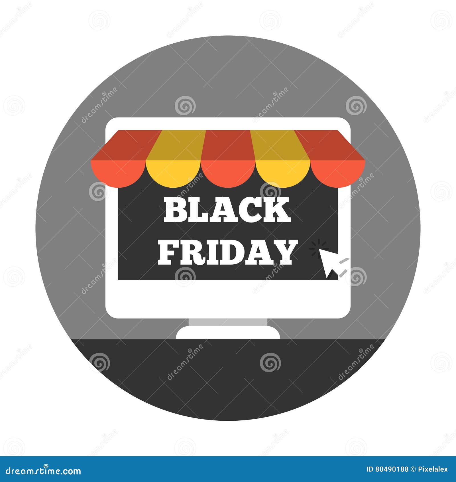 Online Shoping on Black Friday Stock Vector Illustration of black