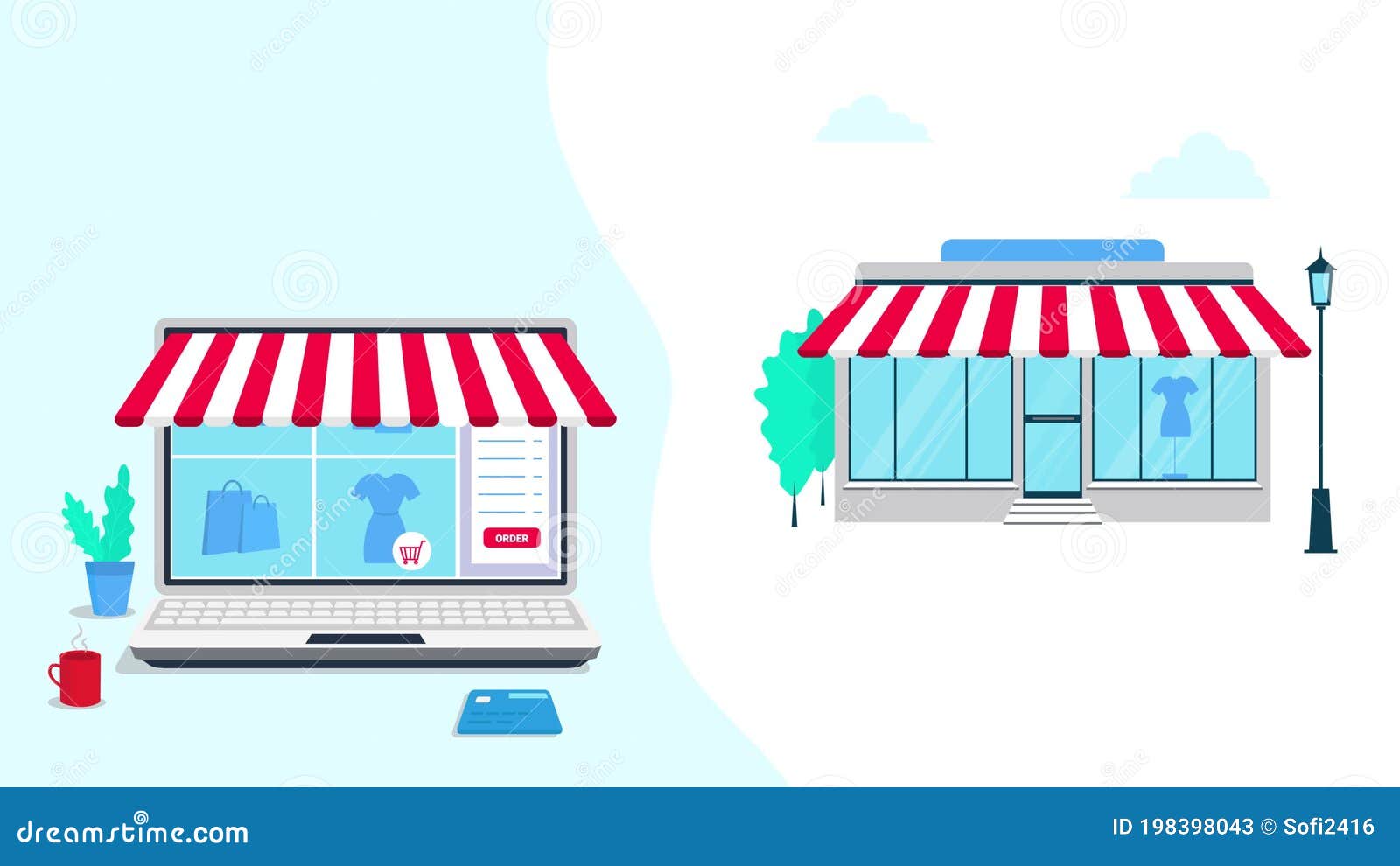 Online Shopping Animation. Shop Build and Online Store on Computer Screen.  Stock Video - Video of promote, expand: 198398043