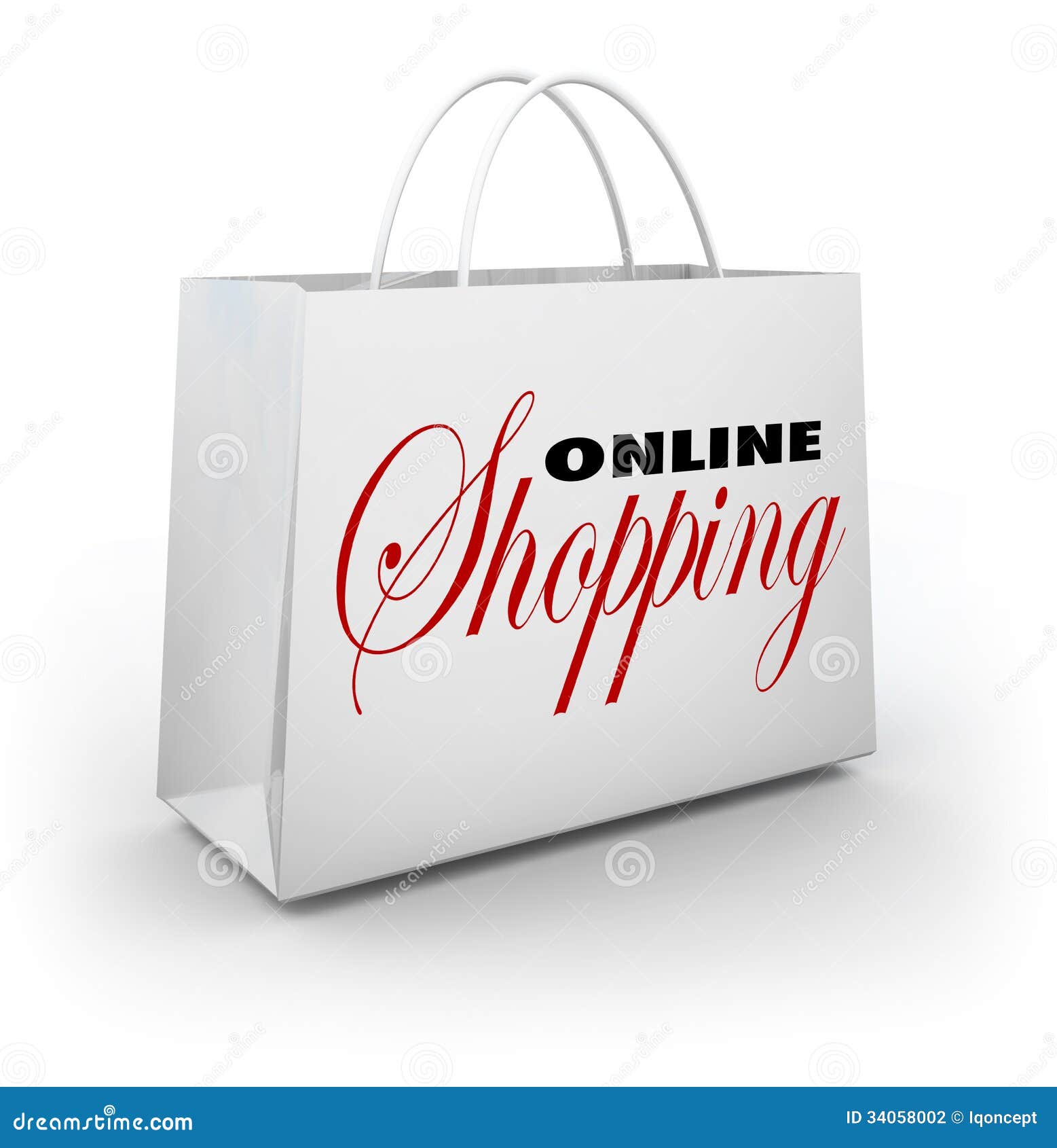 Online Shopping Bag E-Commerce Web Store Stock Photography - Image: 34058002