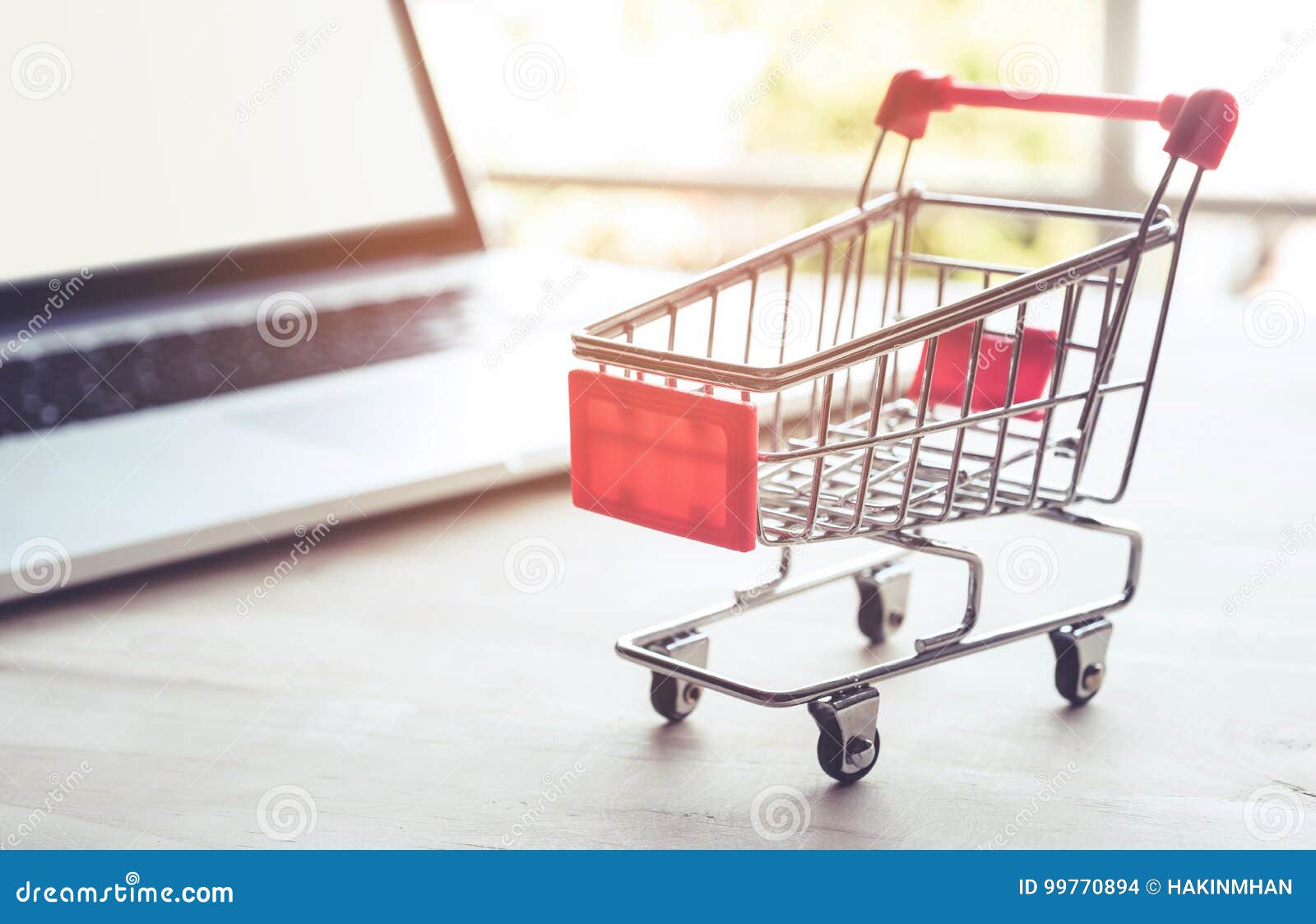 Online shopping with cart stock photo. Image of customer 99770894