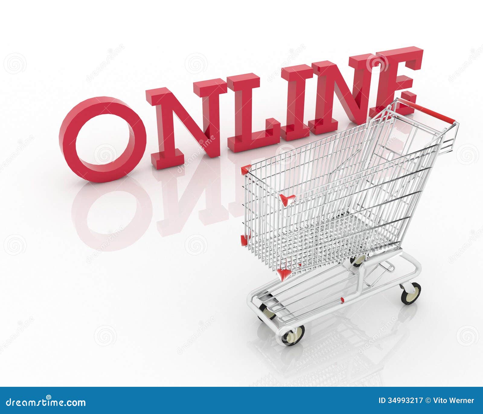 Online Shopping Stock Illustration Illustration Of Basket 34993217