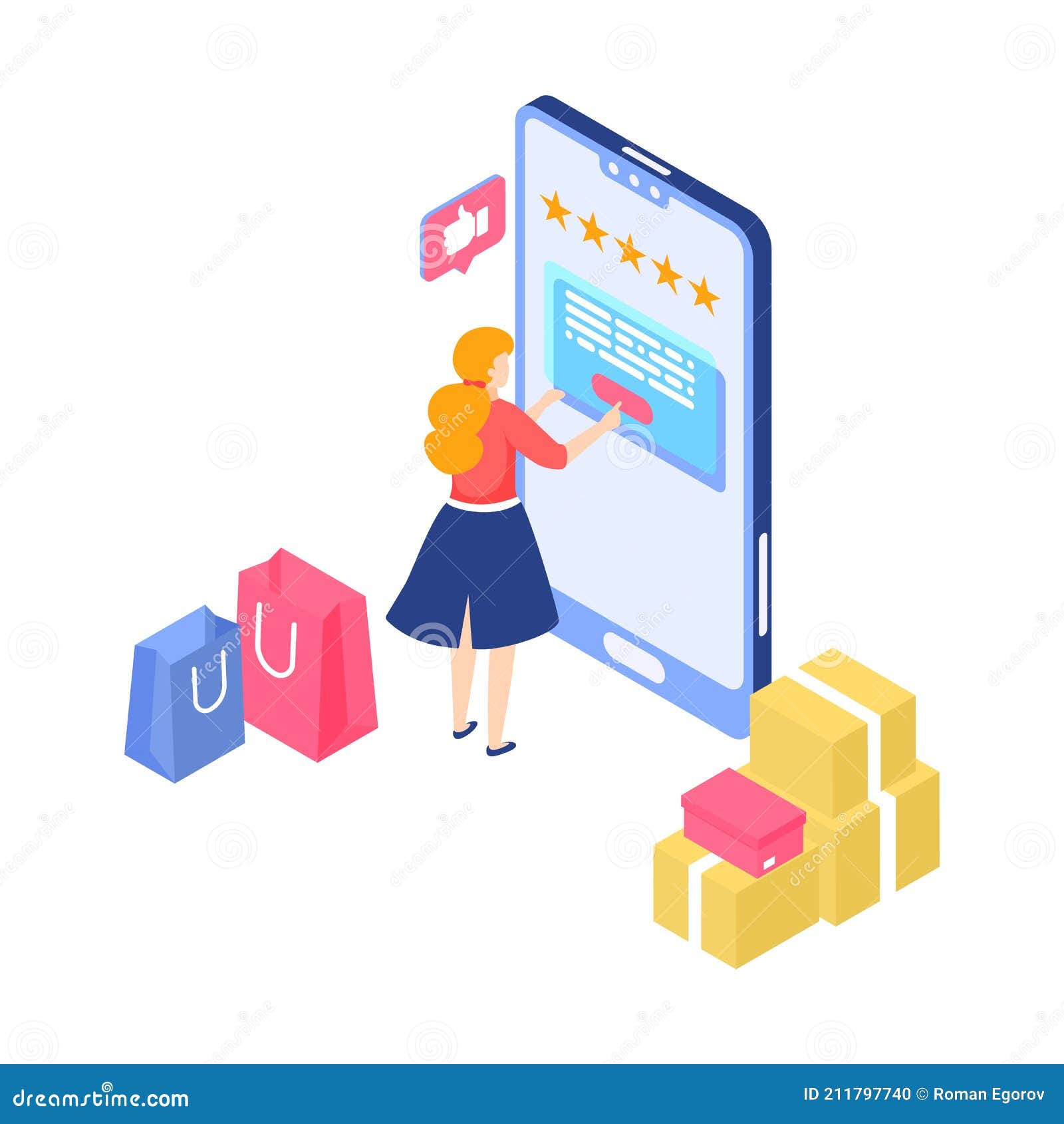 Online Shopping. Cartoon Woman Makes Purchases in Mobile Application. Smartphone App with Customer Feedback Stock Vector - Illustration of screen, feedback: 211797740 Online Shopping. Cartoon Woman Makes Purchases in Mobile Application. Smartphone App with Customer Feedback Stock Vector - Illustration of screen, feedback: 211797740
