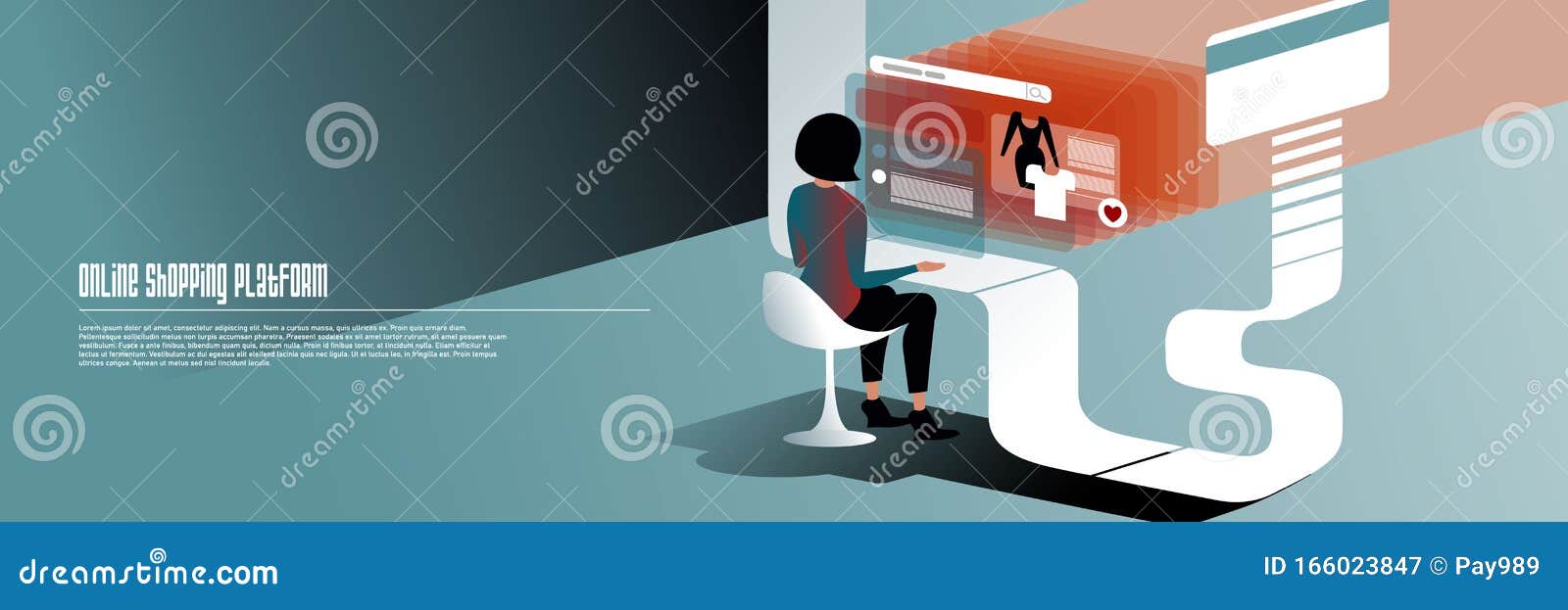 Online shopping 2020 stock vector. Illustration of card 166023847