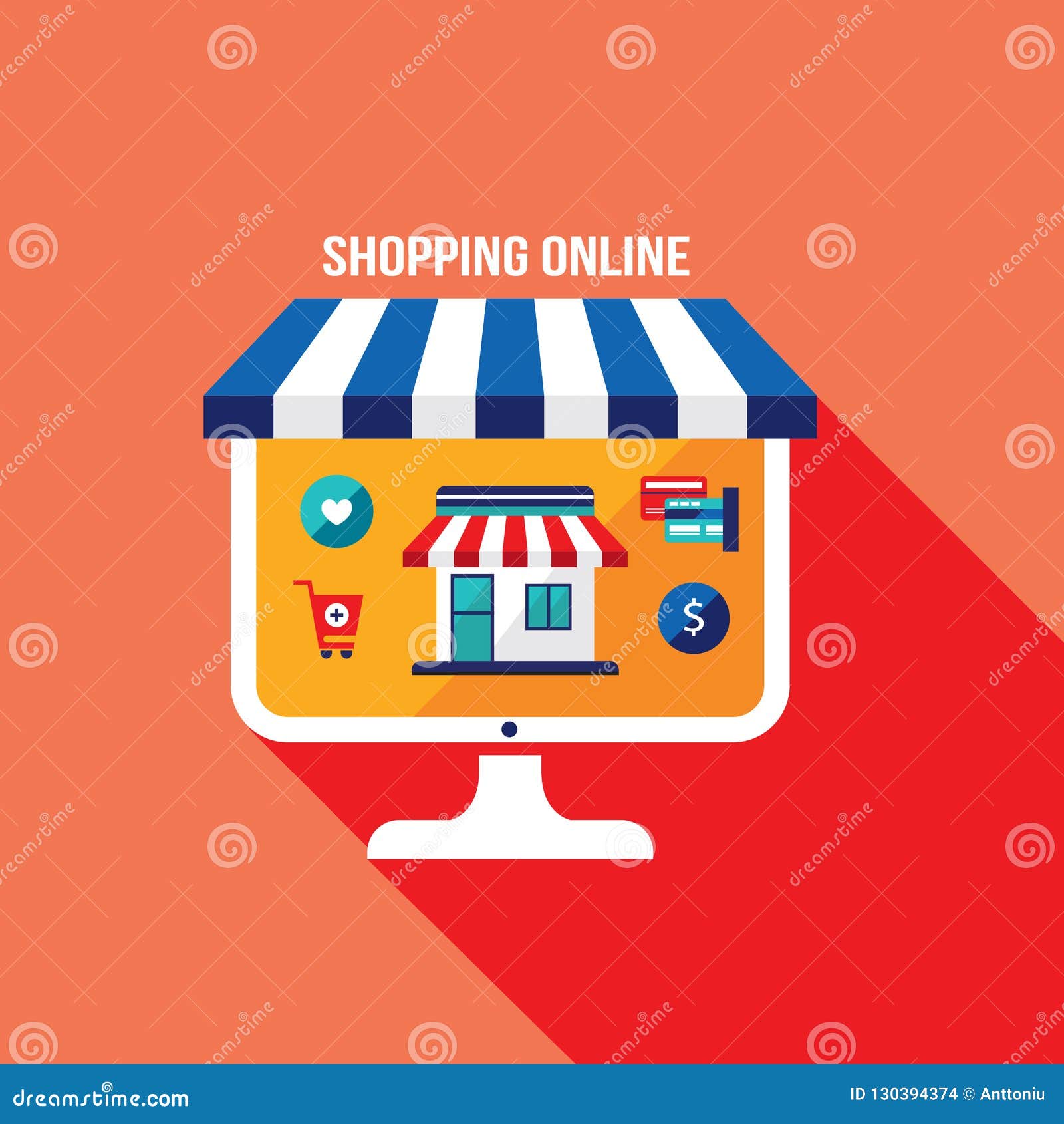 Online Shopping and Concept Successful Business Stock