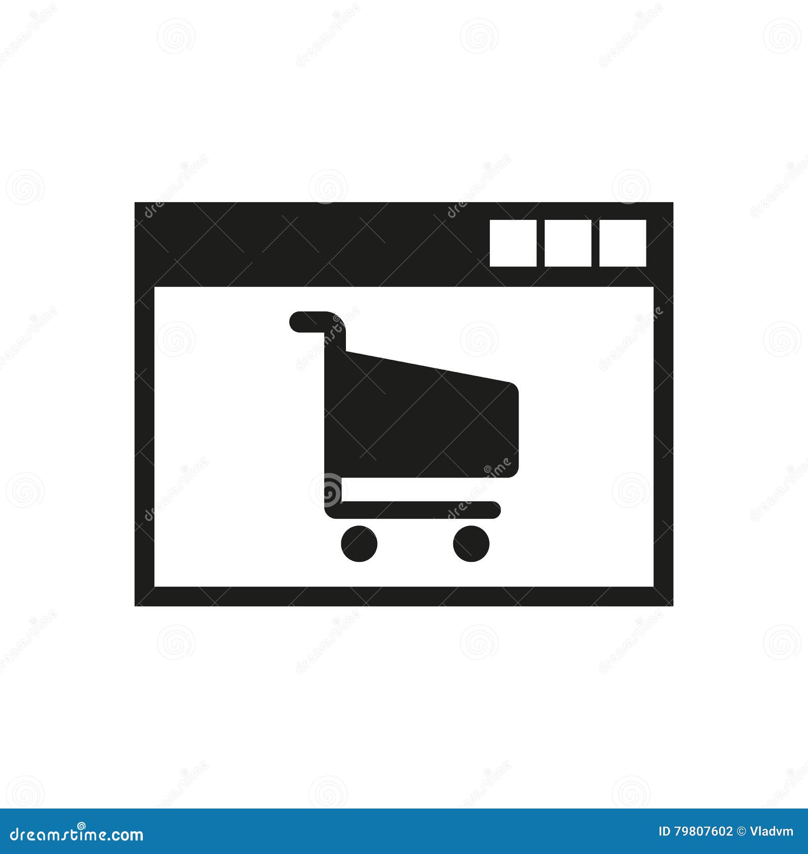 Online Shopping Icon. Vector Design. E-commerce Symbol ...