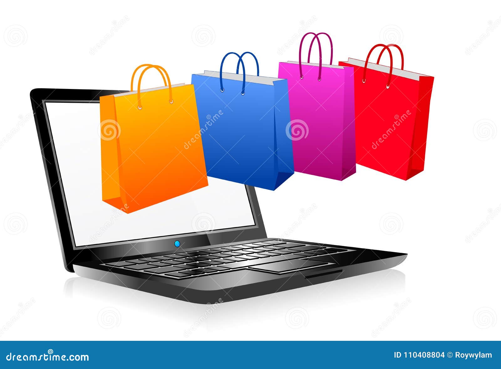 alone Get married dance Online Shopping on the Internet, Laptop and Shopping Bags Stock Vector -  Illustration of icon, laptop: 110408804