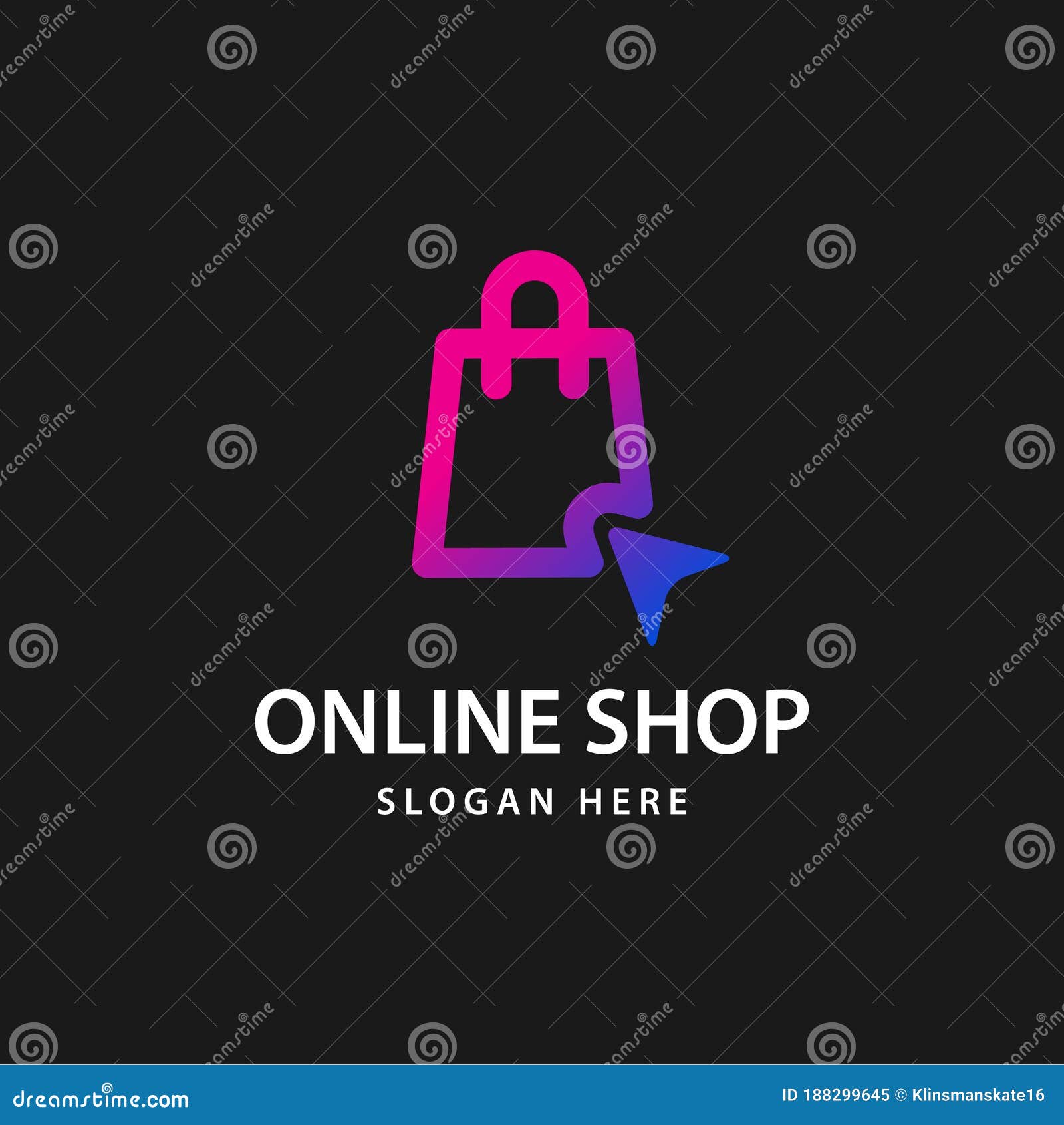 Online Shopping Logo Design Template for Website and App Stock ...