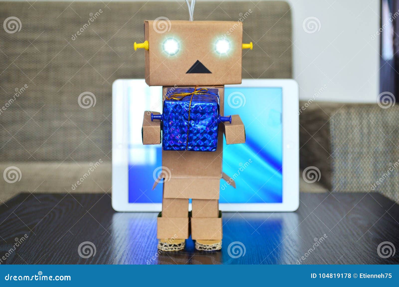 Online Shopping, Robot Delivery Christmas Present Editorial Stock Photo