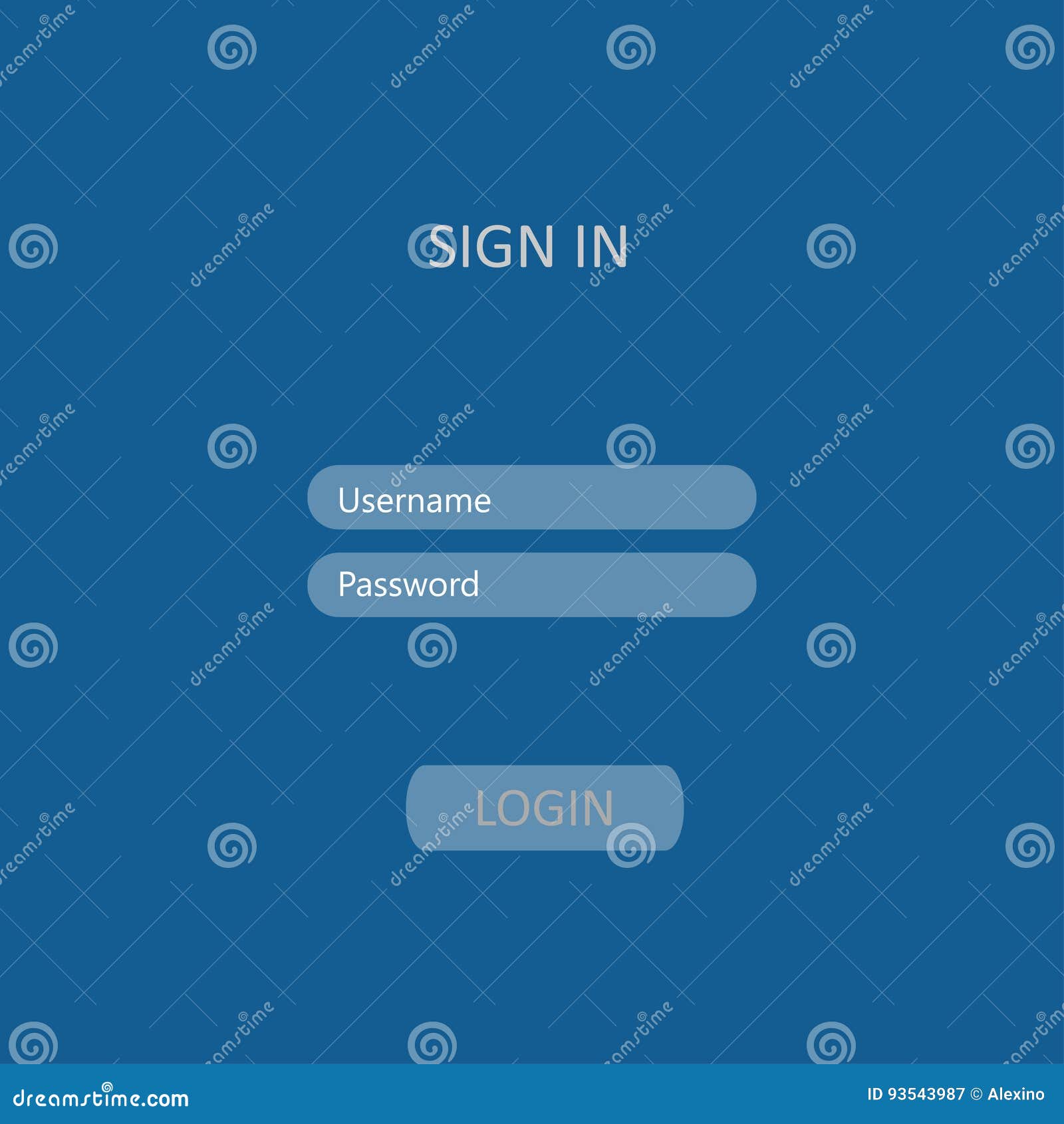 Online sign in form stock illustration. Illustration of registration ...