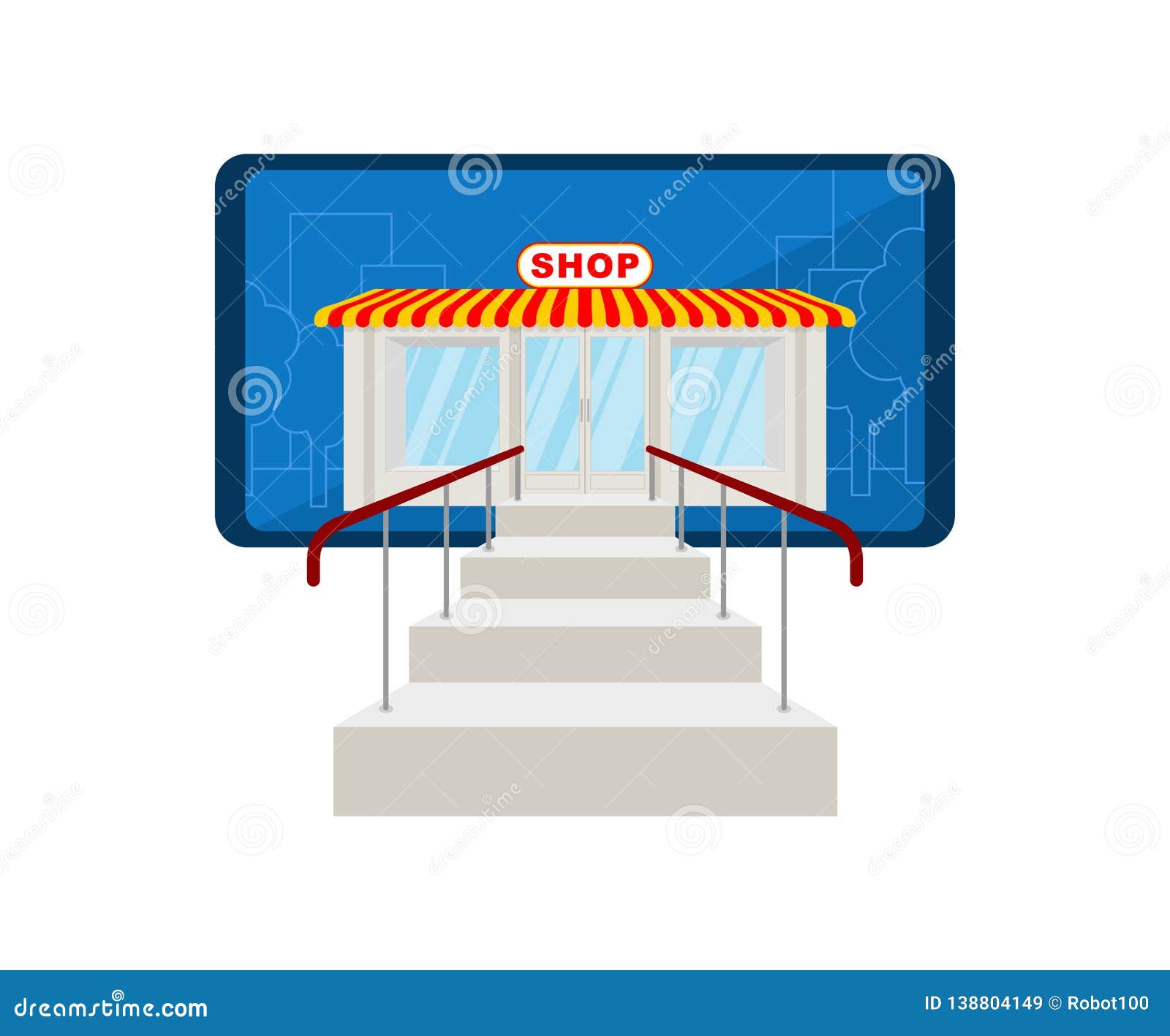 Classificatie Vuilnisbak bal Online Store in Smartphone. Online Shopping. Shop Window in Gadget Stock  Vector - Illustration of market, internet: 138804149