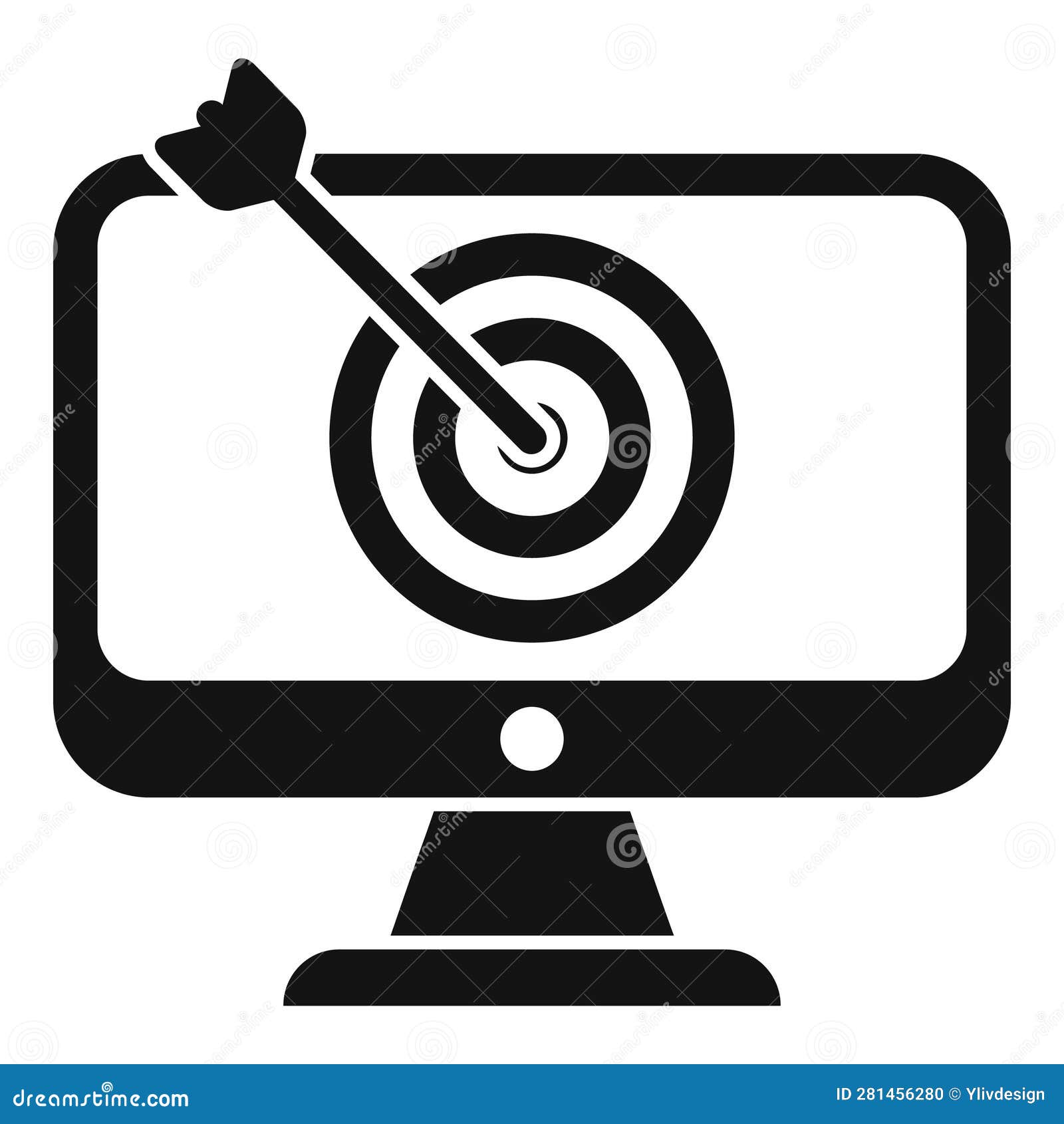 Online Target Icon Simple Vector. Ad Group Stock Vector Illustration