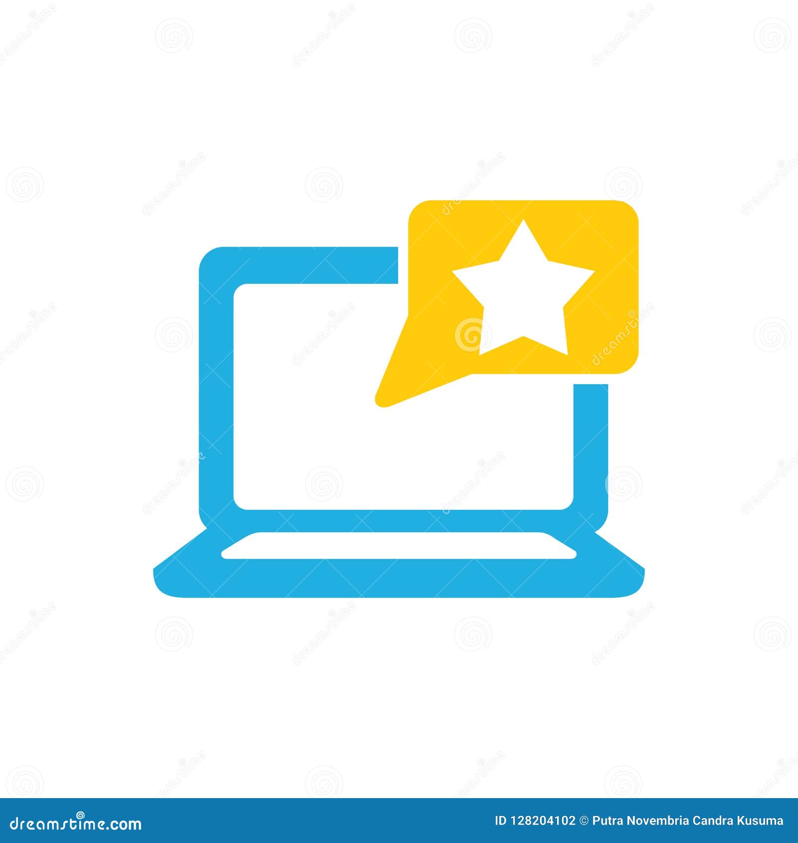 Online Testimonial Logo Icon Design Stock Vector Illustration of
