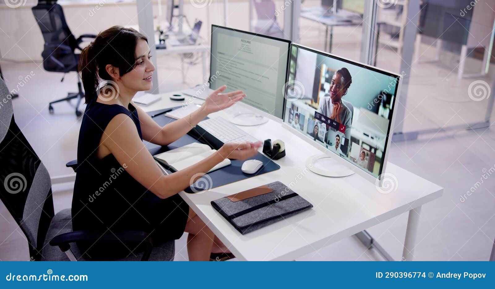 Online Video Conference Job Interview Meeting Stock Photo Image of