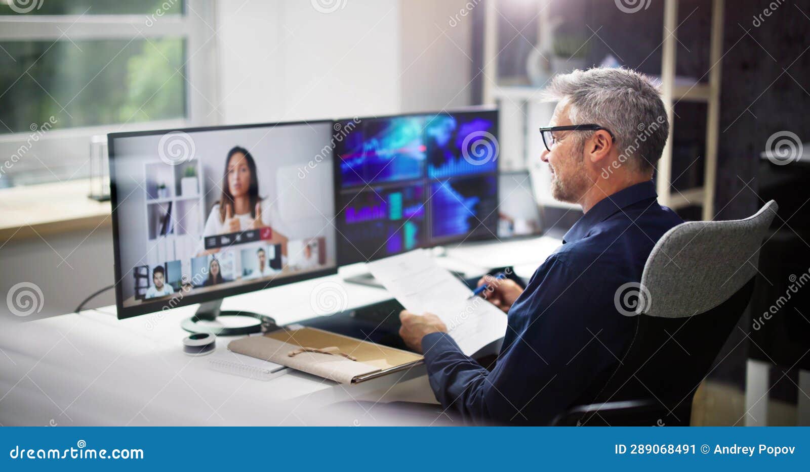 Online Video Conference Job Interview Meeting Stock Image Image of