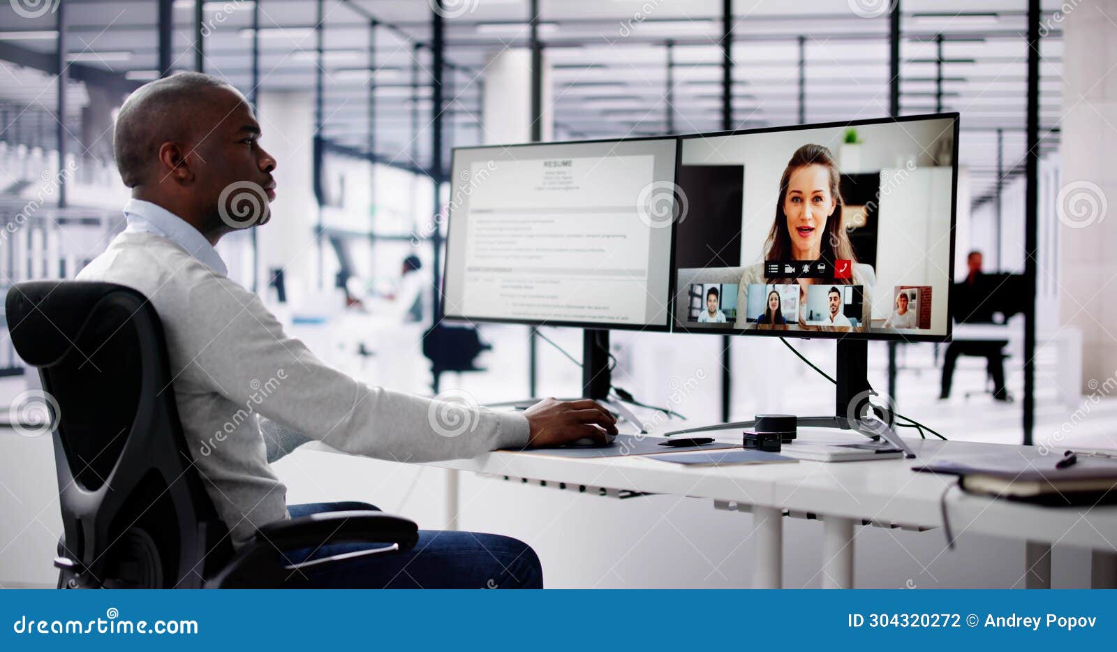 Online Video Conference Job Interview Meeting Stock Photo Image of