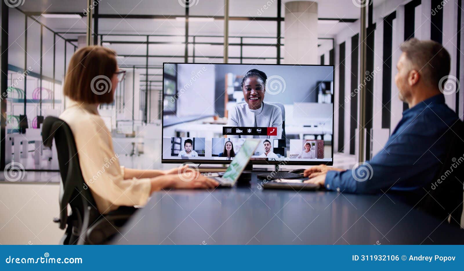 Online Video Conference Job Interview Meeting Stock Photo Image of