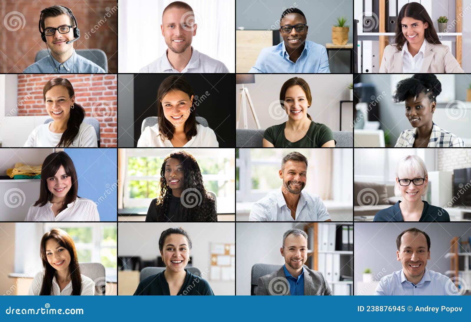 Online Video Conference Meeting Call Stock Image - Image of