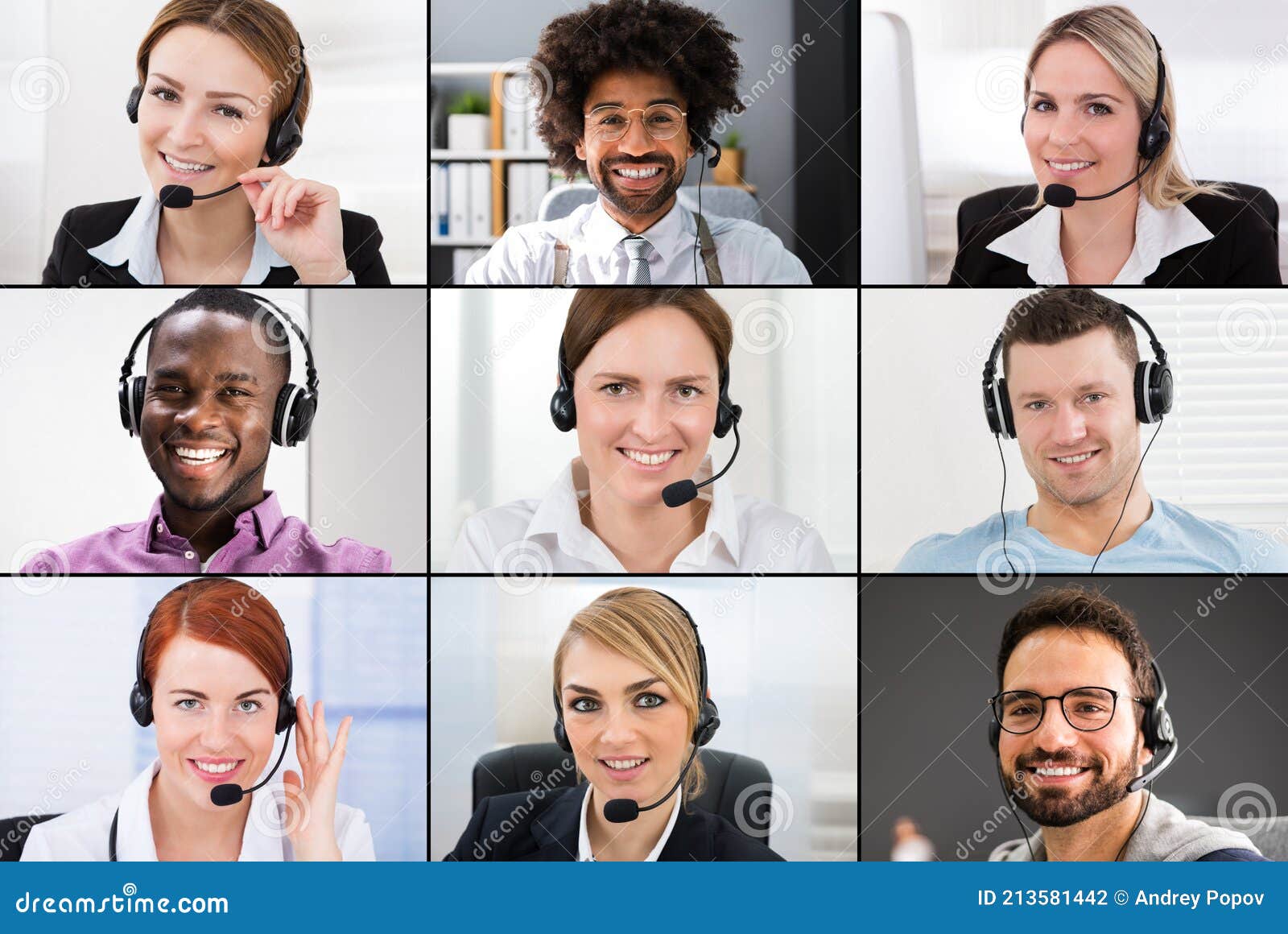 Online Video Conferencing Call Group Screen Stock Photo - Image of