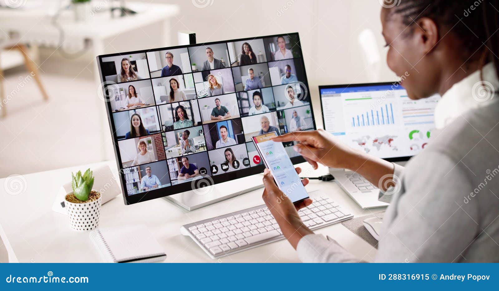 Online Virtual Video Conference Training Stock Image Image of webinar