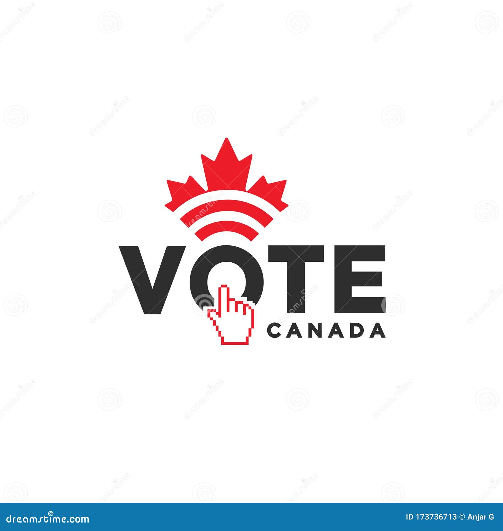 Online Vote Canada Logo Icon Stock Vector - Illustration of theme