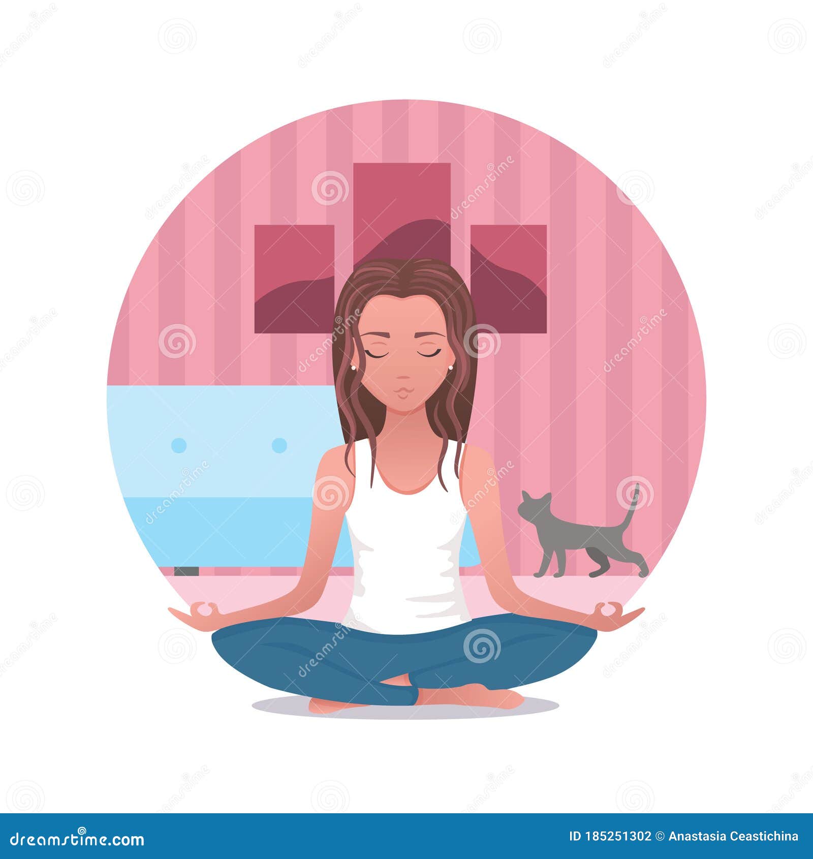 ArtStation - Girls Yoga Stickers for Flaticon