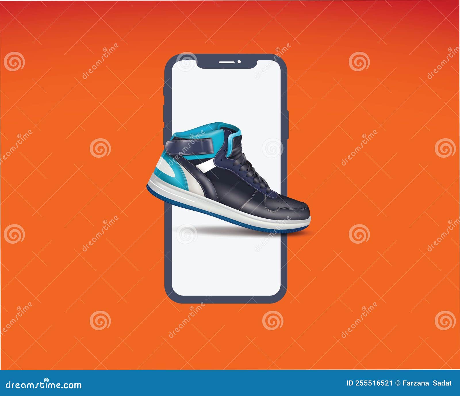 Online shoe selling stock vector. Illustration of shoe 255516521