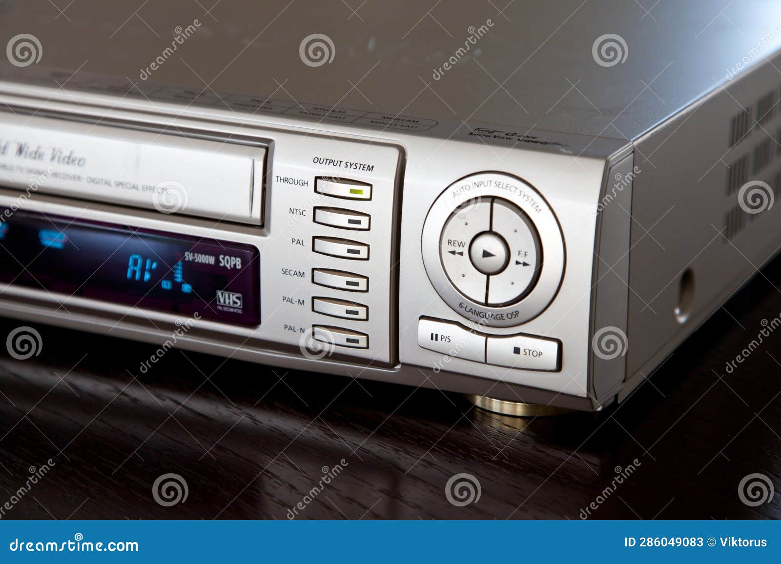 Ontario Canada APRIL 7, 2018 VHS VCR Video Player Device Front Panel