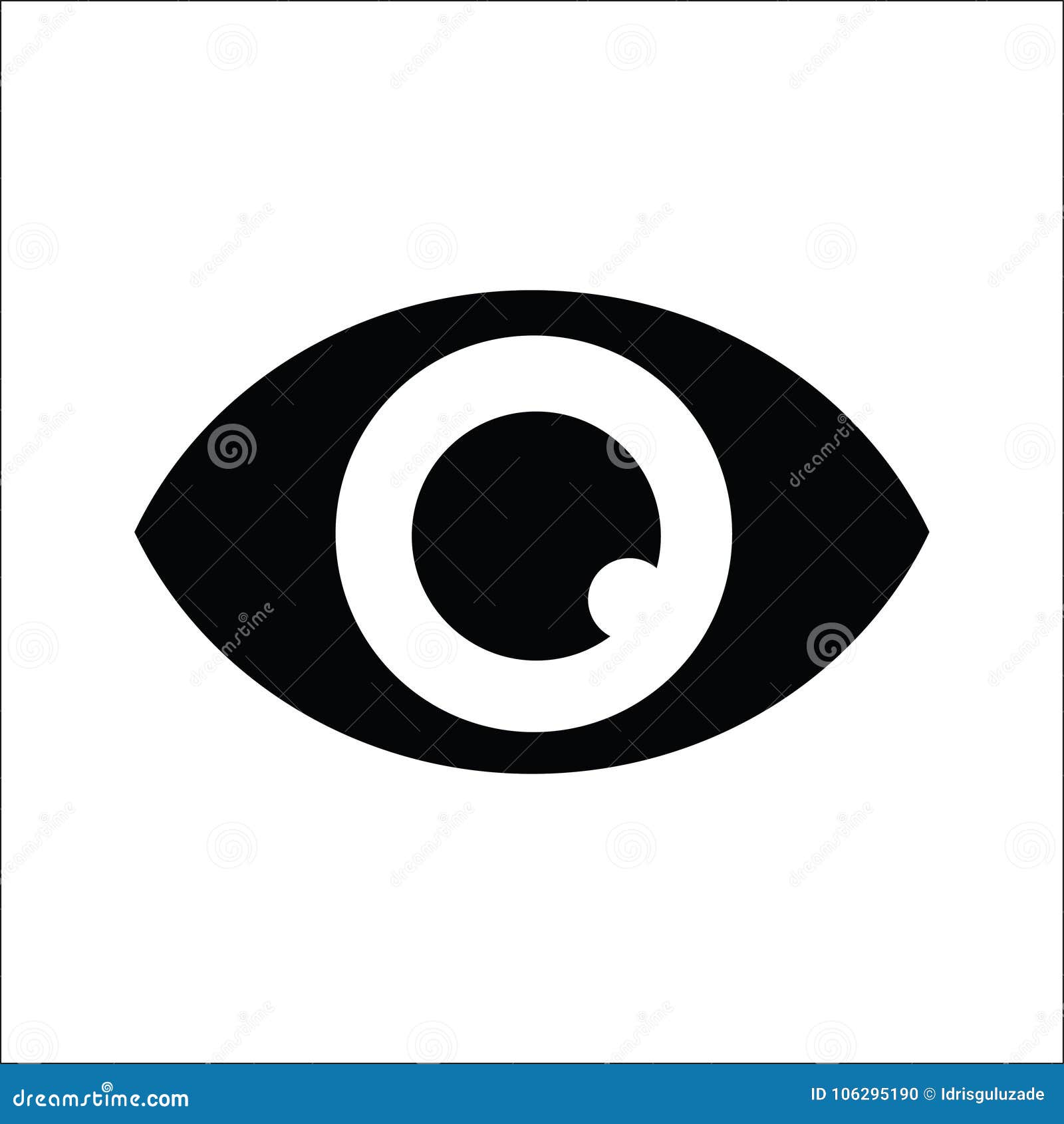 gerucht tevredenheid Mok Oog Zwart-wit Vlak Pictogram Vector Illustratie - Illustration of kijk,  ontwerp: 106295190