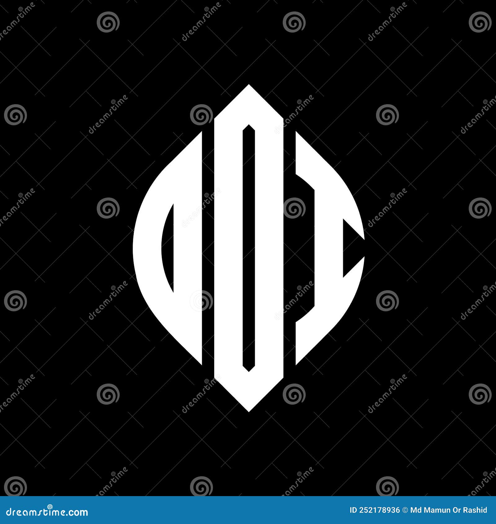 ooi circle letter logo  with circle and ellipse . ooi ellipse letters with typographic style. the three initials form a