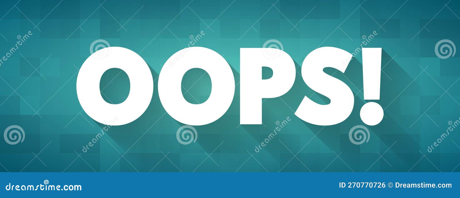 Oops! Text Concept for Presentations and Reports Stock Illustration ...
