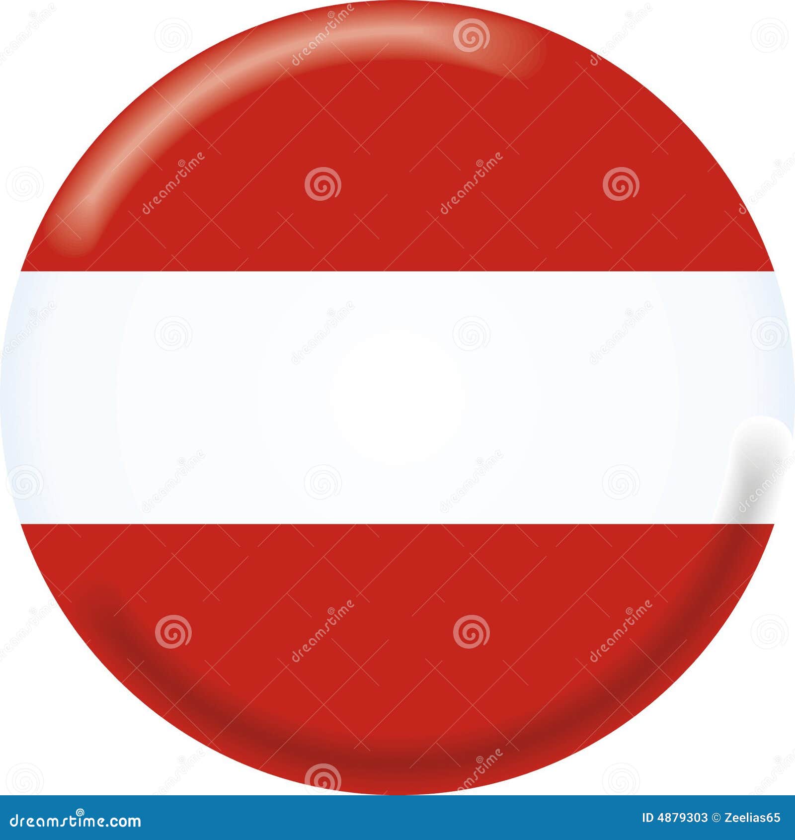 De illustratie van de kunst: ronde medaille met de vlag van Oostenrijk