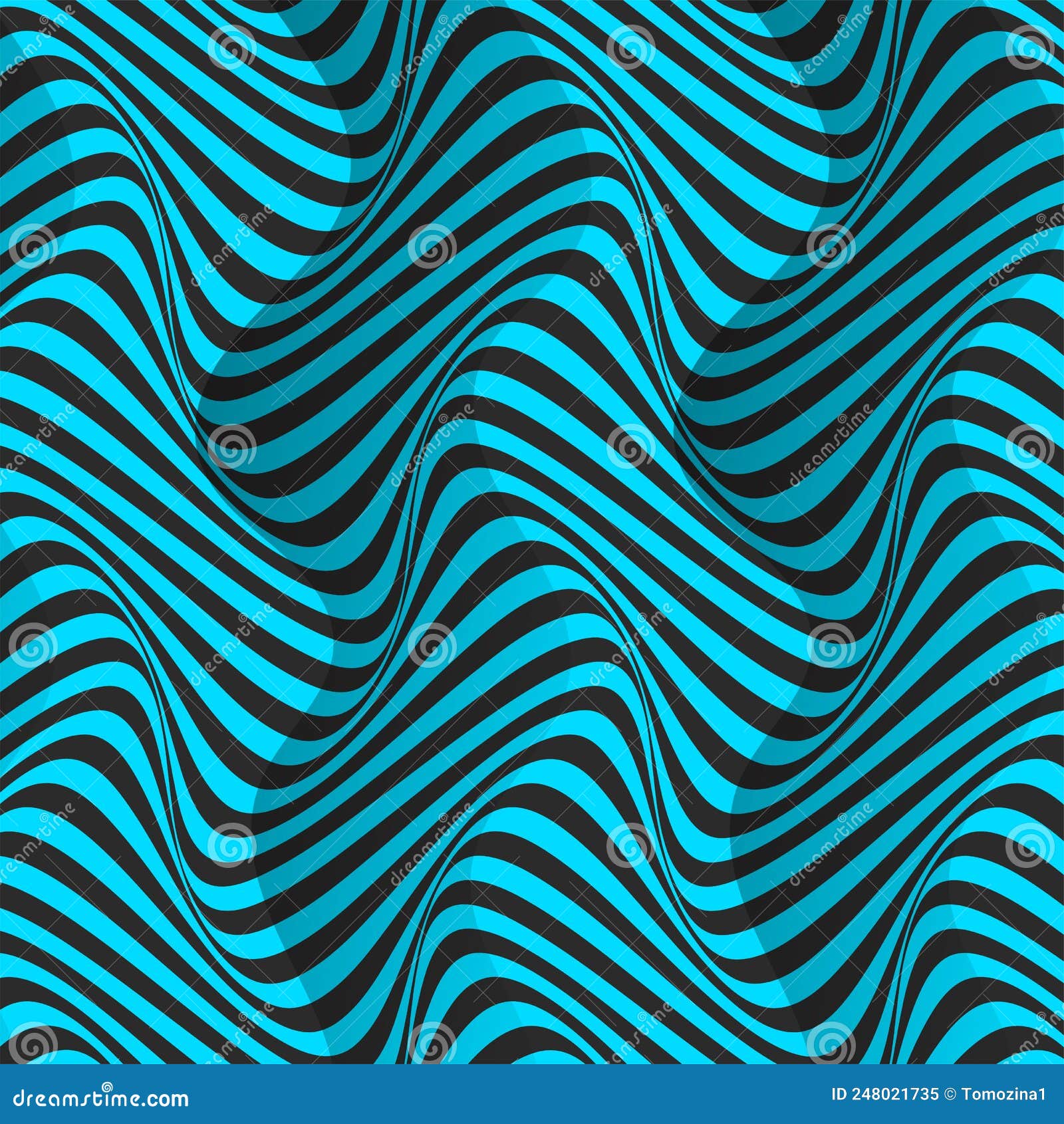op art illusion background with wave