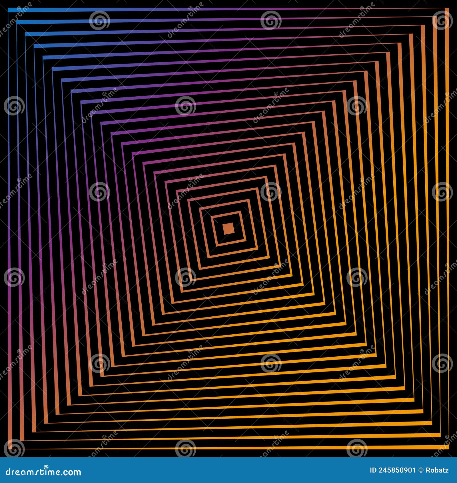 Op Art Squares in Colorful Gradient with Visual Distortion Effect ...