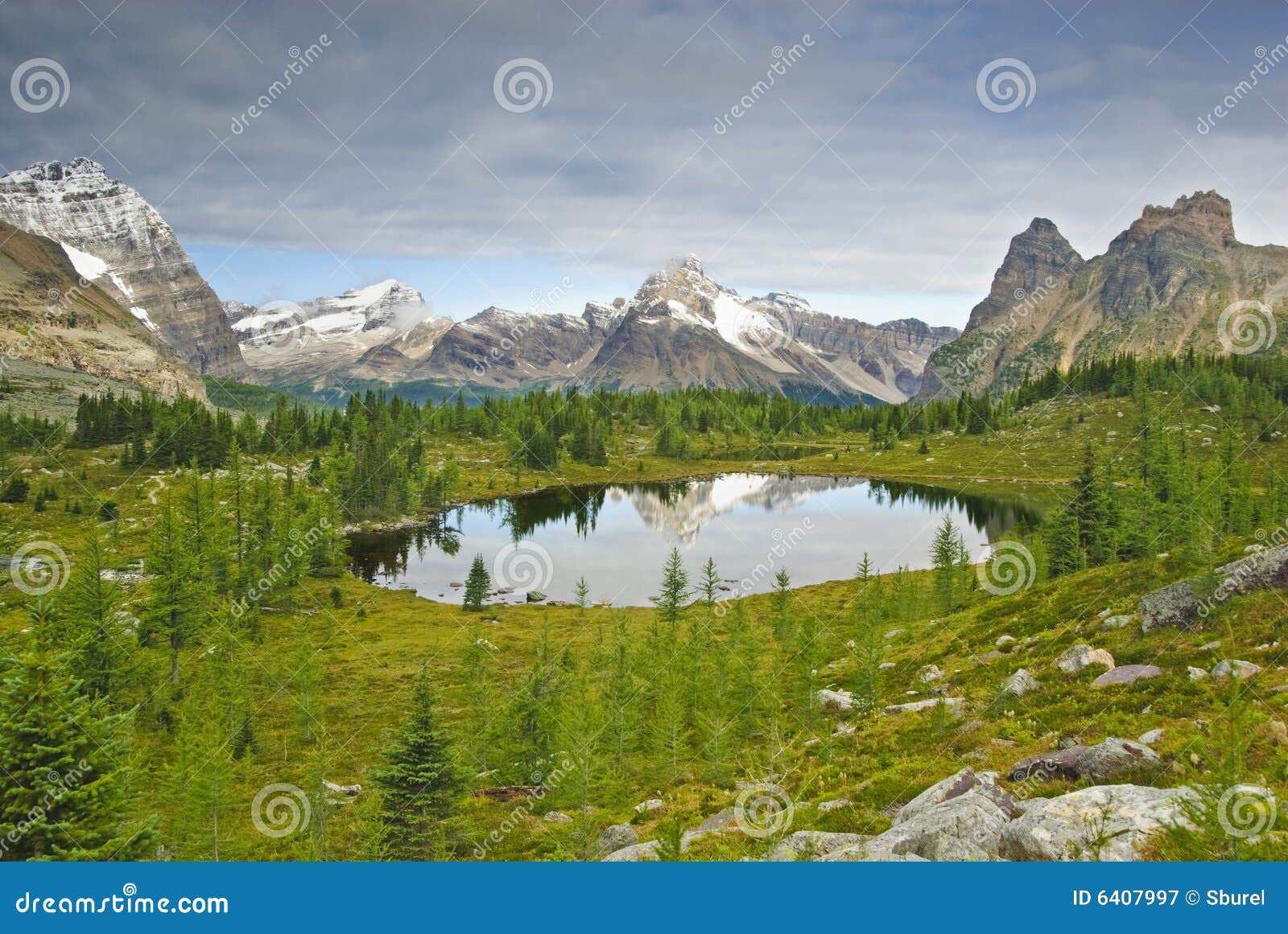 Opabin Lake stock image. Image of trekking, cold, glacier - 6407997